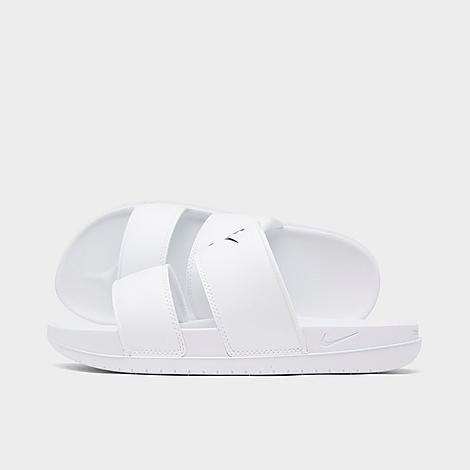 Nike Women's Offcourt Duo Slide Sandals In White/white/black