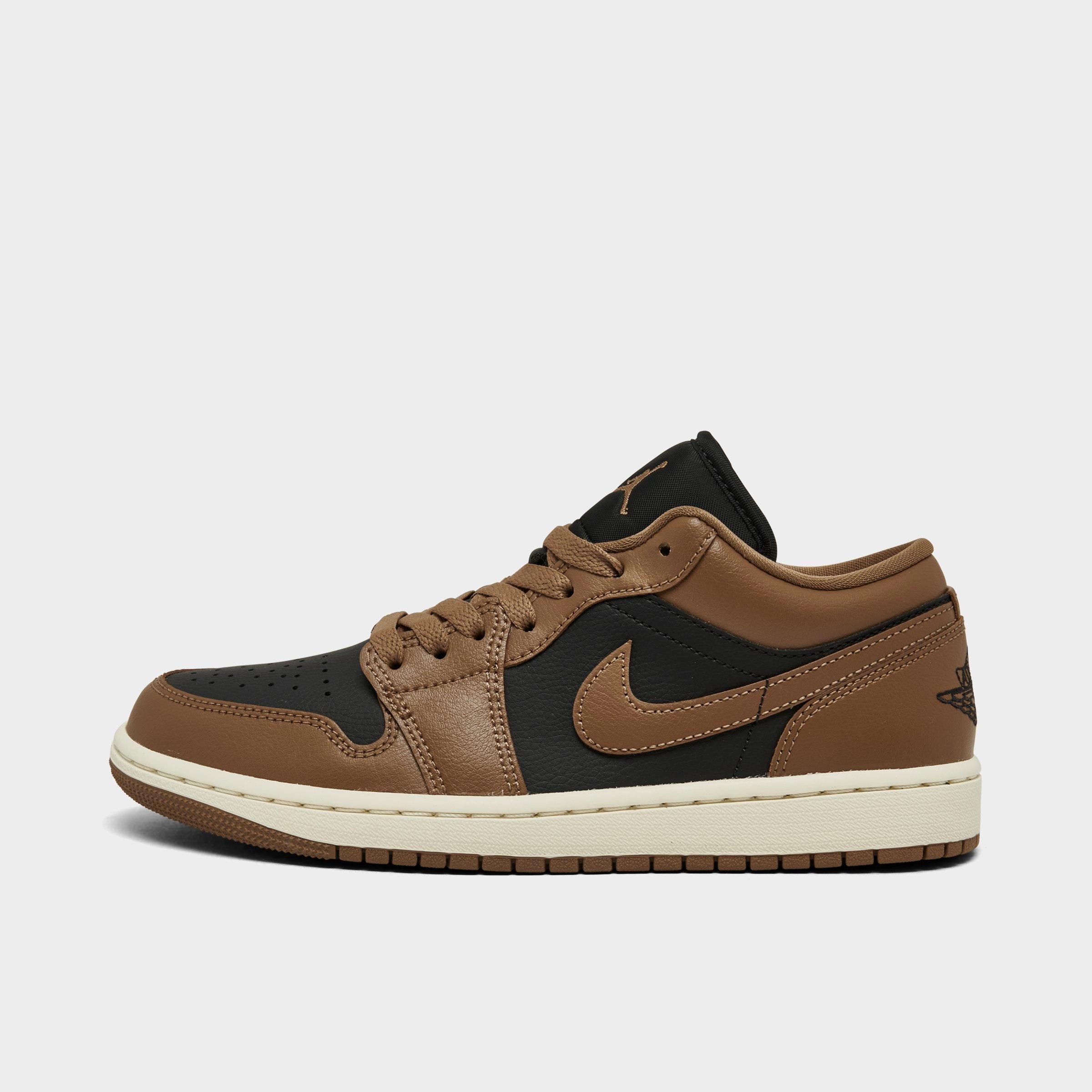Jordan Women's Air Retro 1 Low Casual Shoes in Archaeo Brown/Black/Sail Size: 5.0