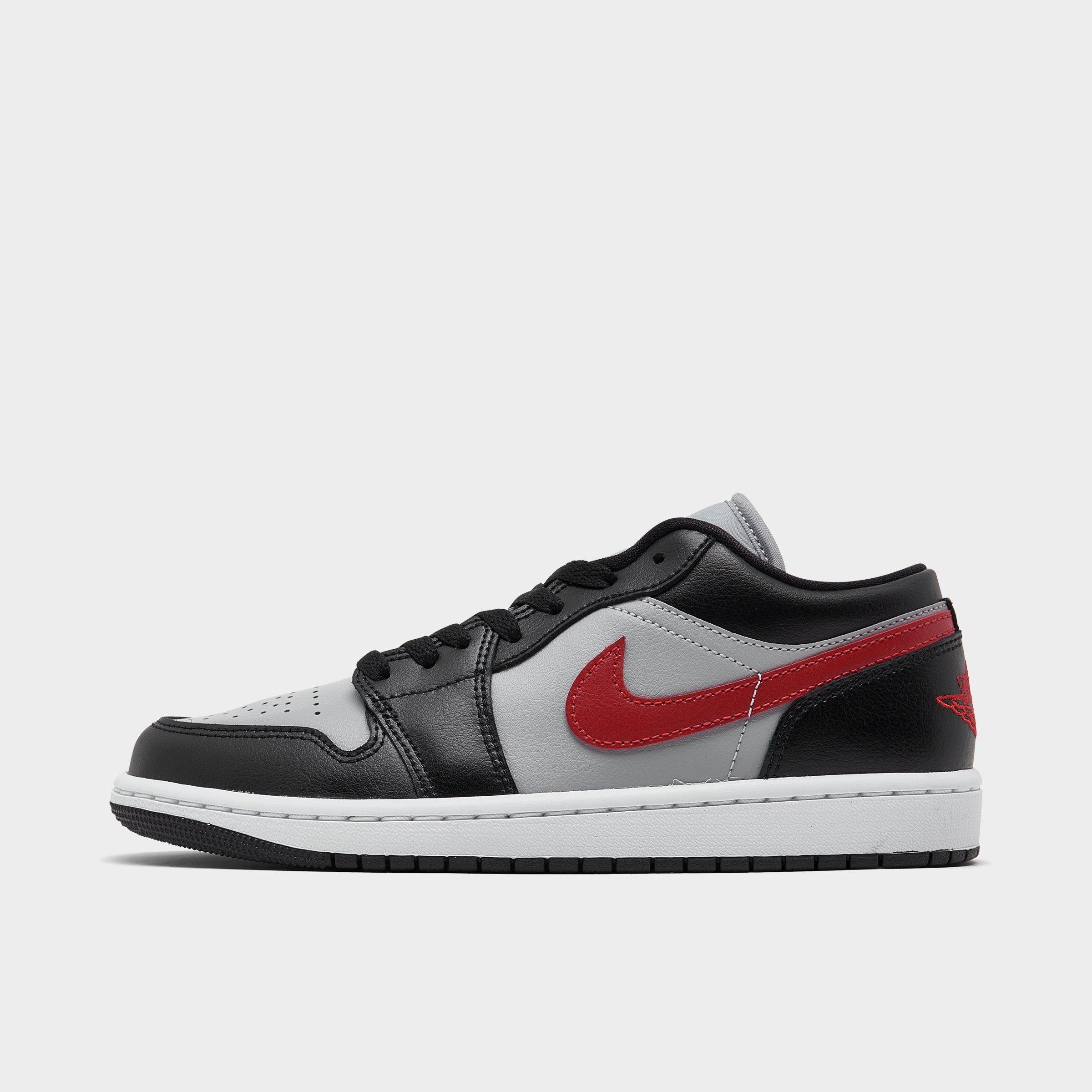 Nike Jordan Women's Air Retro 1 Low Casual Shoes In Wolf Grey/gym Red/black/white