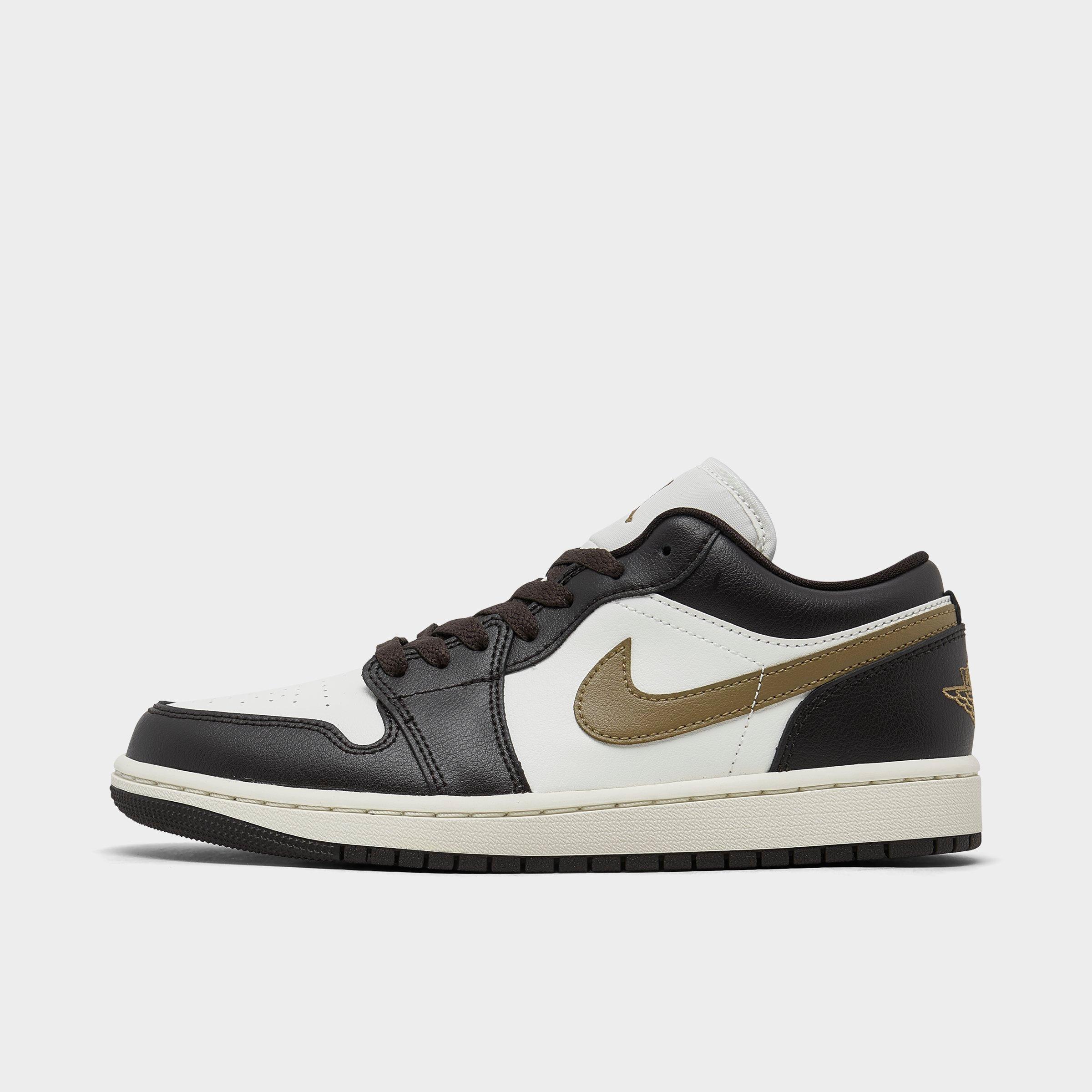 Nike Jordan Women's Air Retro 1 Low Casual Shoes In Shadow Brown/brown Kelp/sail 