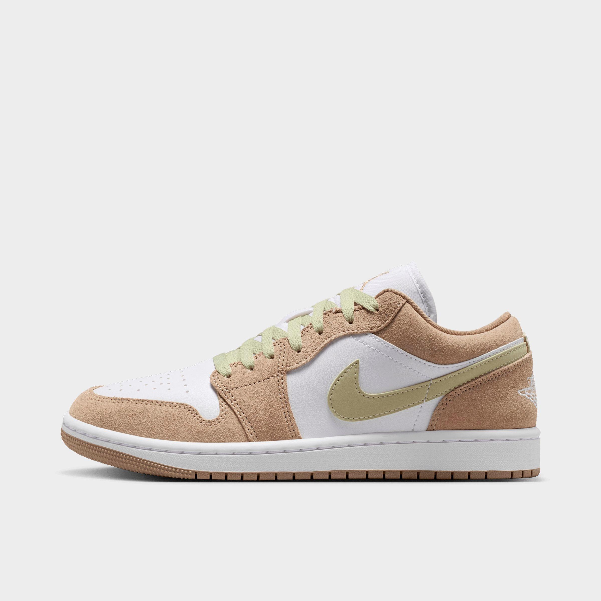 Jordan Women's Air Retro 1 Low Casual Shoes in Khaki/Olive Aura/Sail Size: 9.0