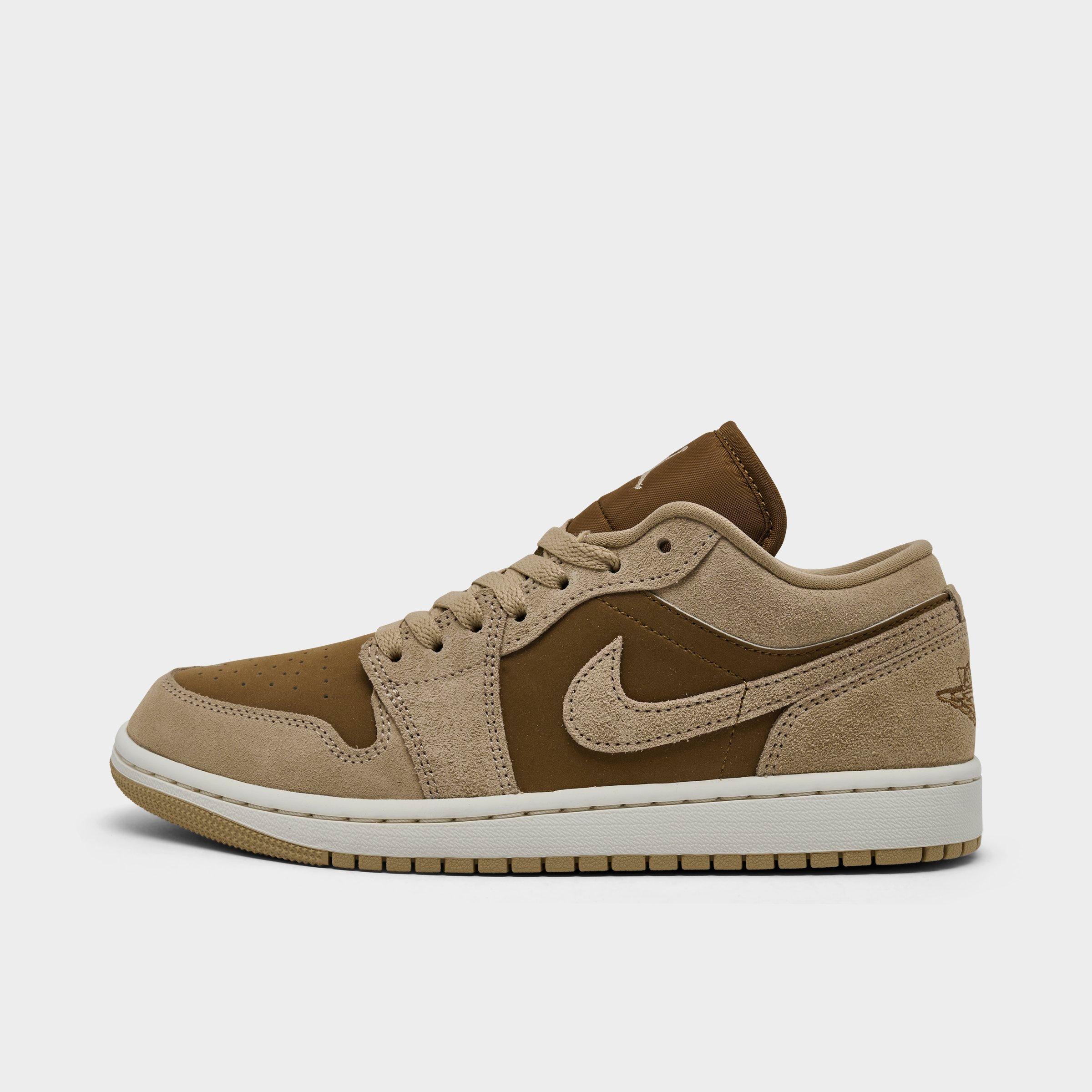 Jordan Women's Air Retro 1 Low Casual Shoes in Legend Medium Brown/Chalk/Light British Tan Size: 8.5