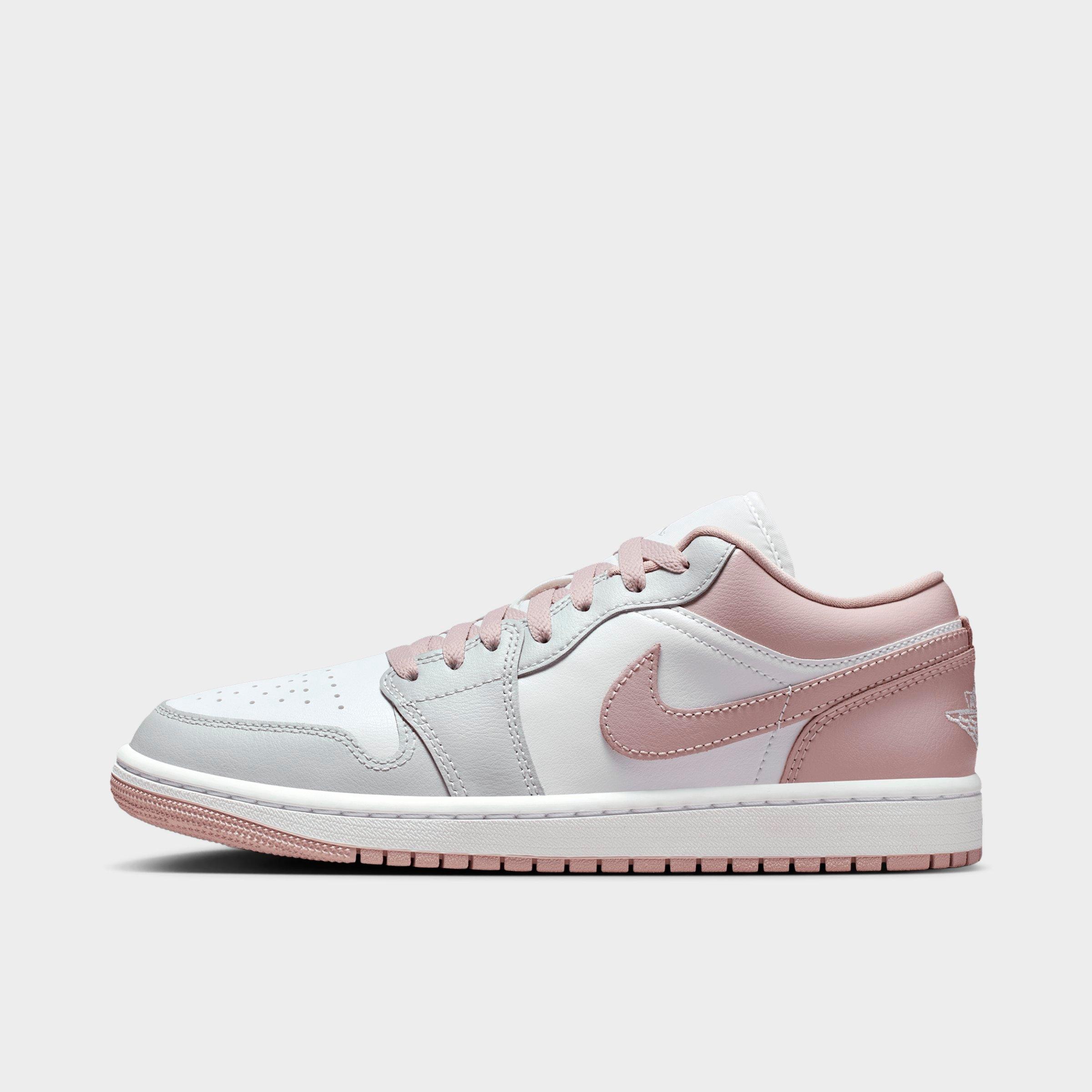 Jordan Women's Air Retro 1 Low Casual Shoes in Particle Rose/White/Neutral Grey Size: 5.0