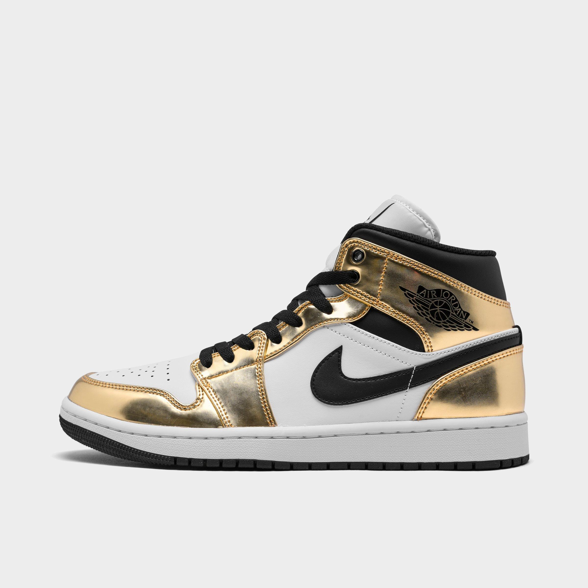 Image of Air Jordan 1 Mid SE Casual Shoes in White Size 8.0 Leather