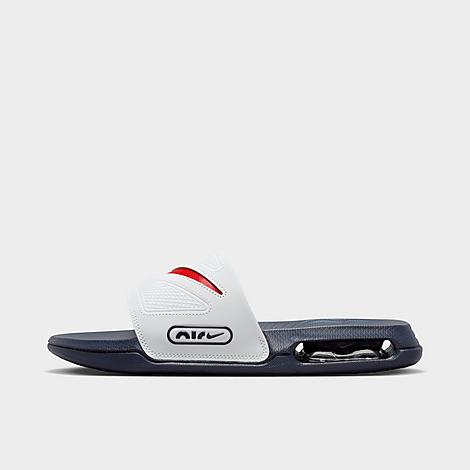 Nike Men's Air Max Cirro Slide Sandals In Photon Dust/obsidian/university Red