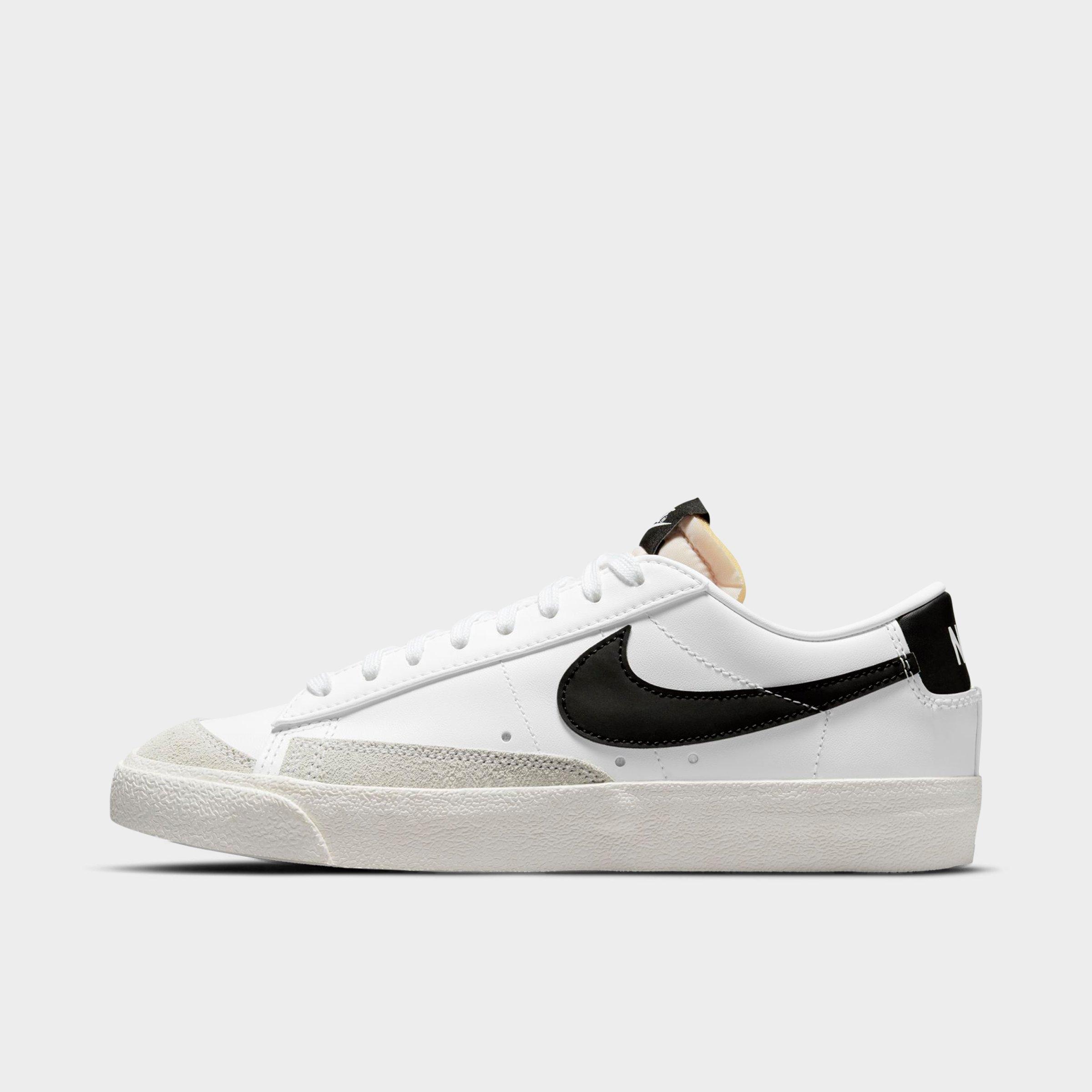 Shop Nike Women's Blazer Low '77 Casual Shoes In White/black/sail/white