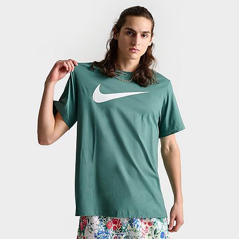 Nike Icon Swoosh Cotton Graphic T-shirt In Green