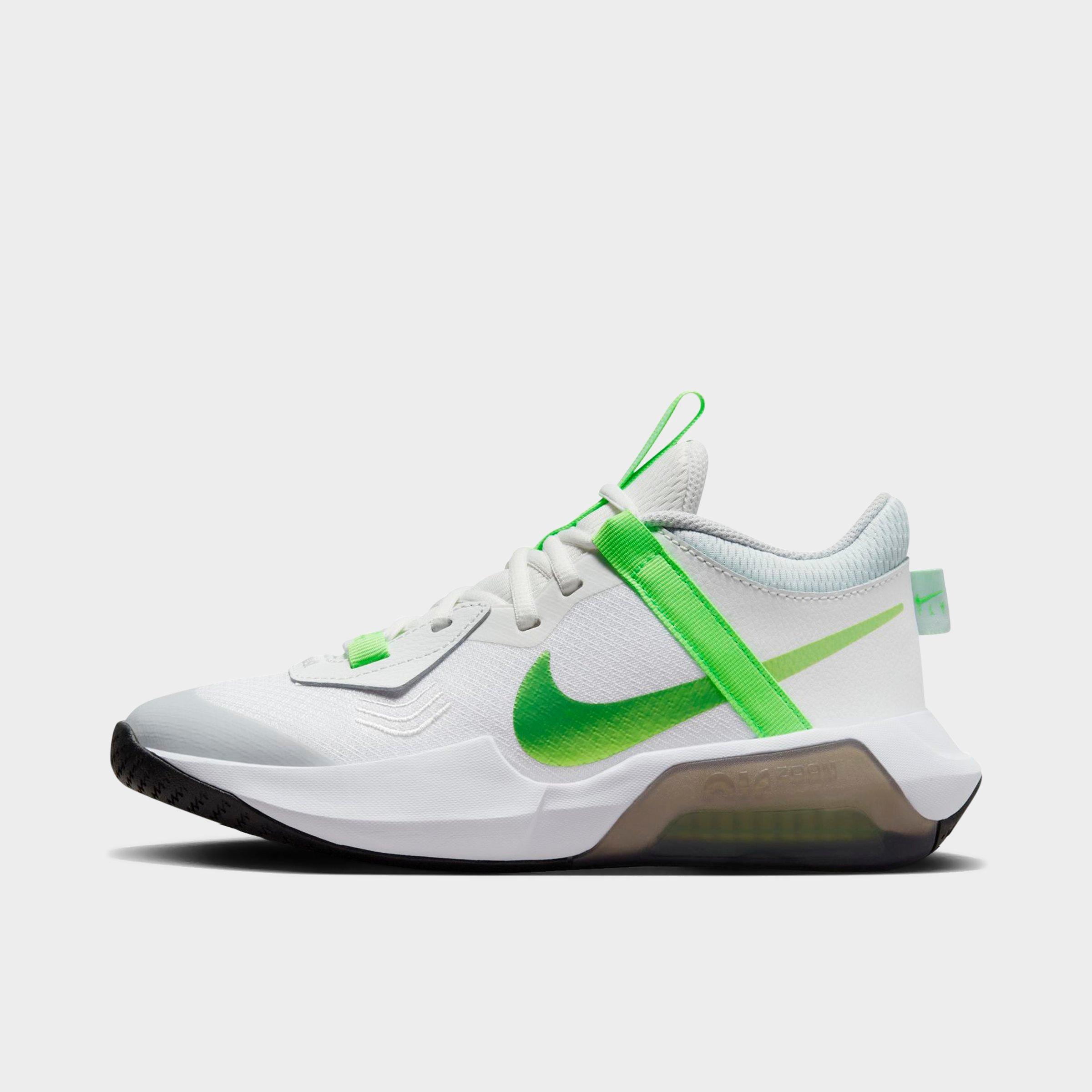 Nike Big Kids' Air Zoom Crossover Basketball Shoes In Summit White/pure Platinum/white/green Strike