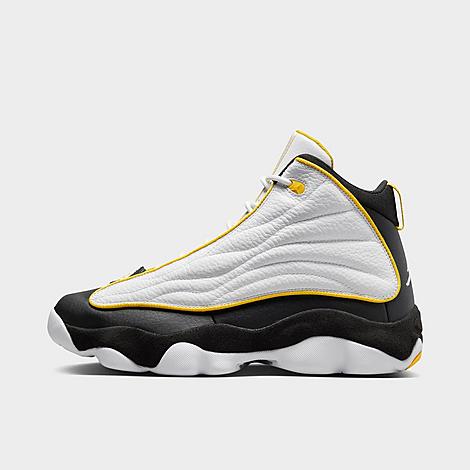 Nike Men's Air Jordan Pro Strong Basketball Shoes In White/tour Yellow/black