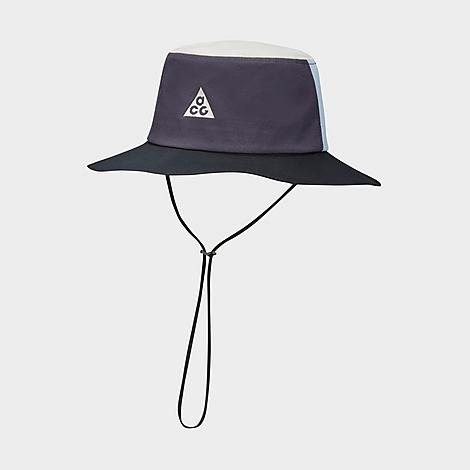 Shop Nike Acg Bucket Hat In Gridiron/black/cobalt Bliss/summit White