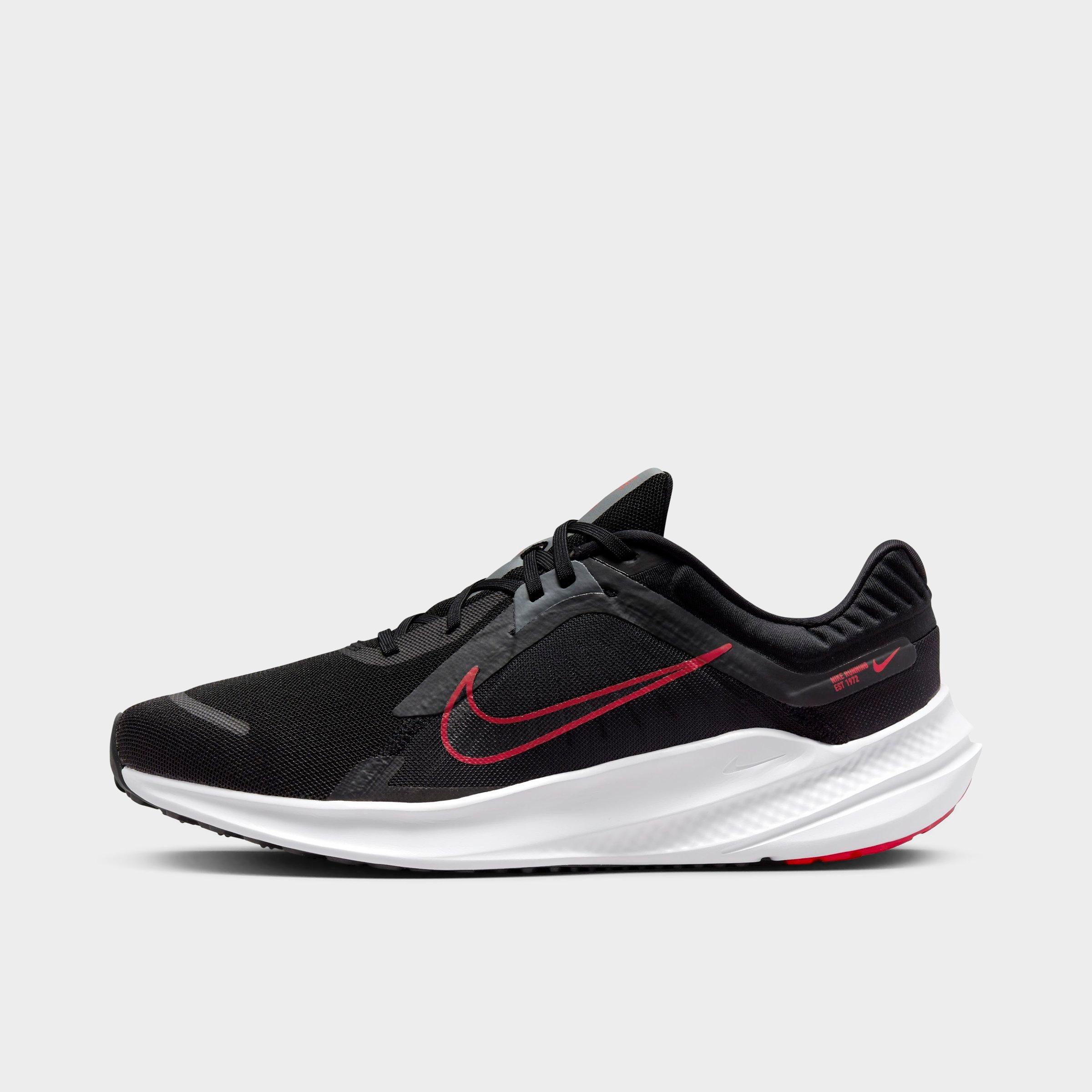 Nike Men's Quest 5 Road Running Shoes In Black/smoke Grey/university Red