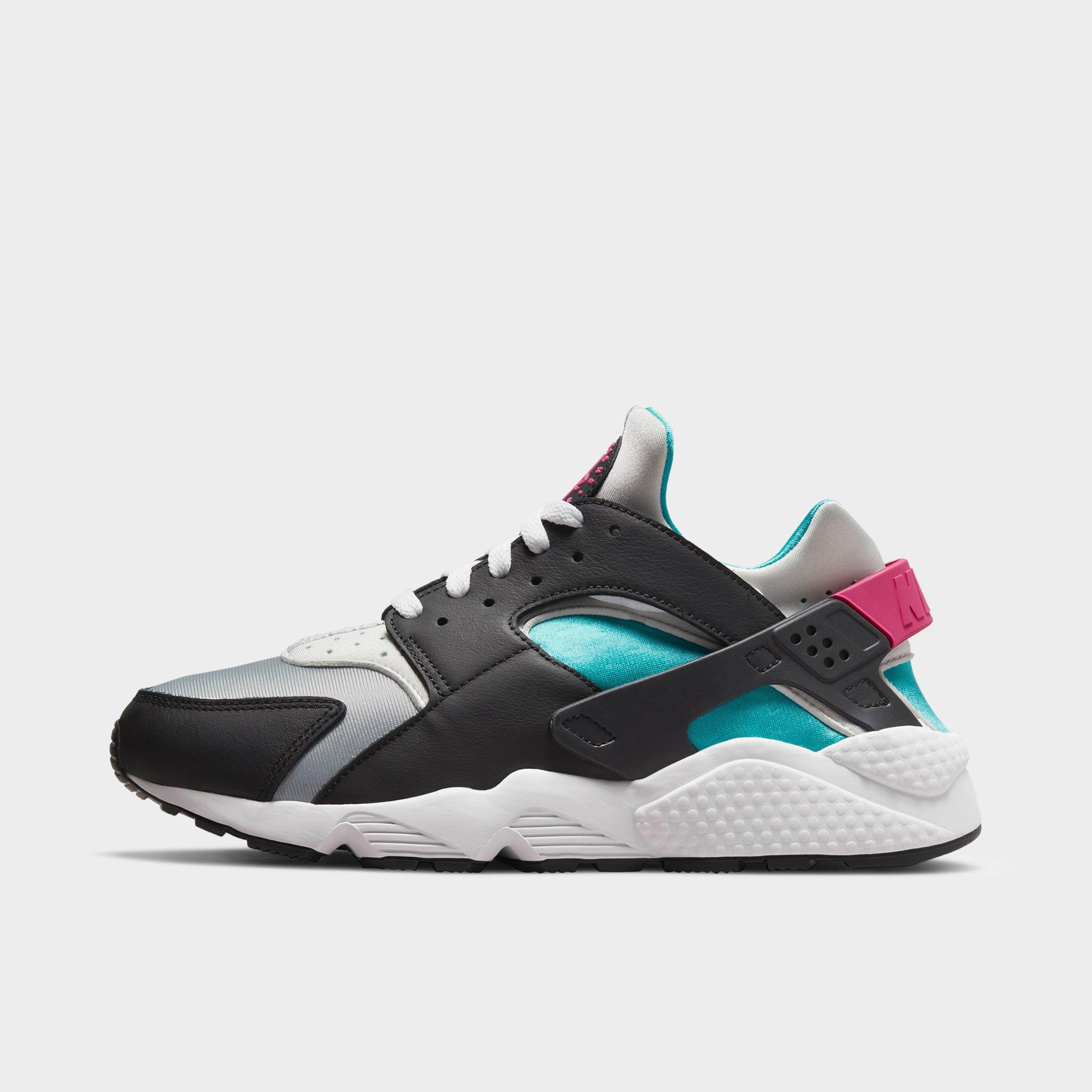 Nike Air Huarache Sneakers In Black/new Emerald In Black/lethal Pink/new Emerald/pure Platinum/white