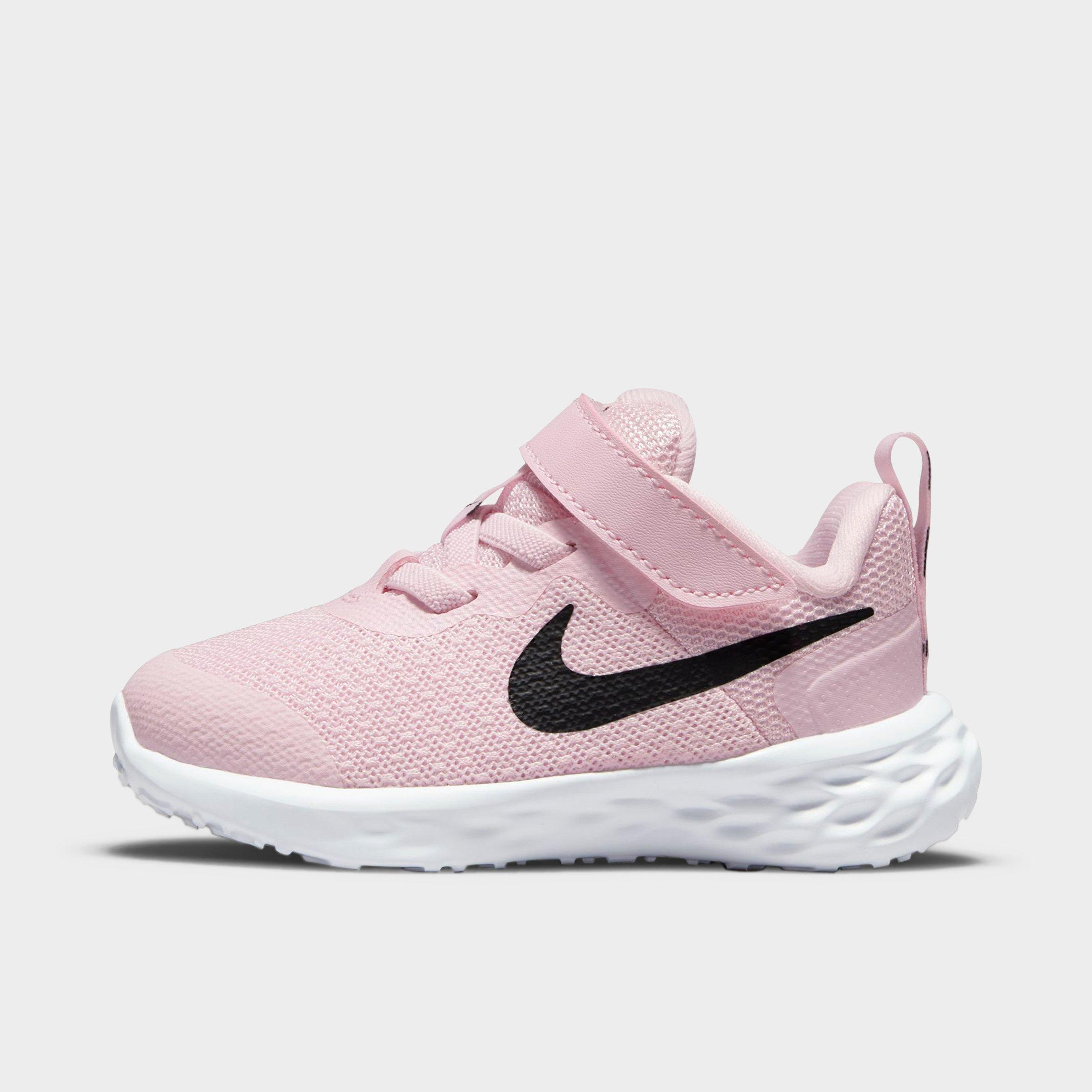 Nike Girls' Toddler Revolution 6 Casual Shoes in Pink Foam/Black Size: 4.0