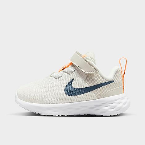 Nike Babies'  Kids' Toddler Revolution 6 Casual Shoes In Summit White/light Bone/blue Lightning/diffused Blue