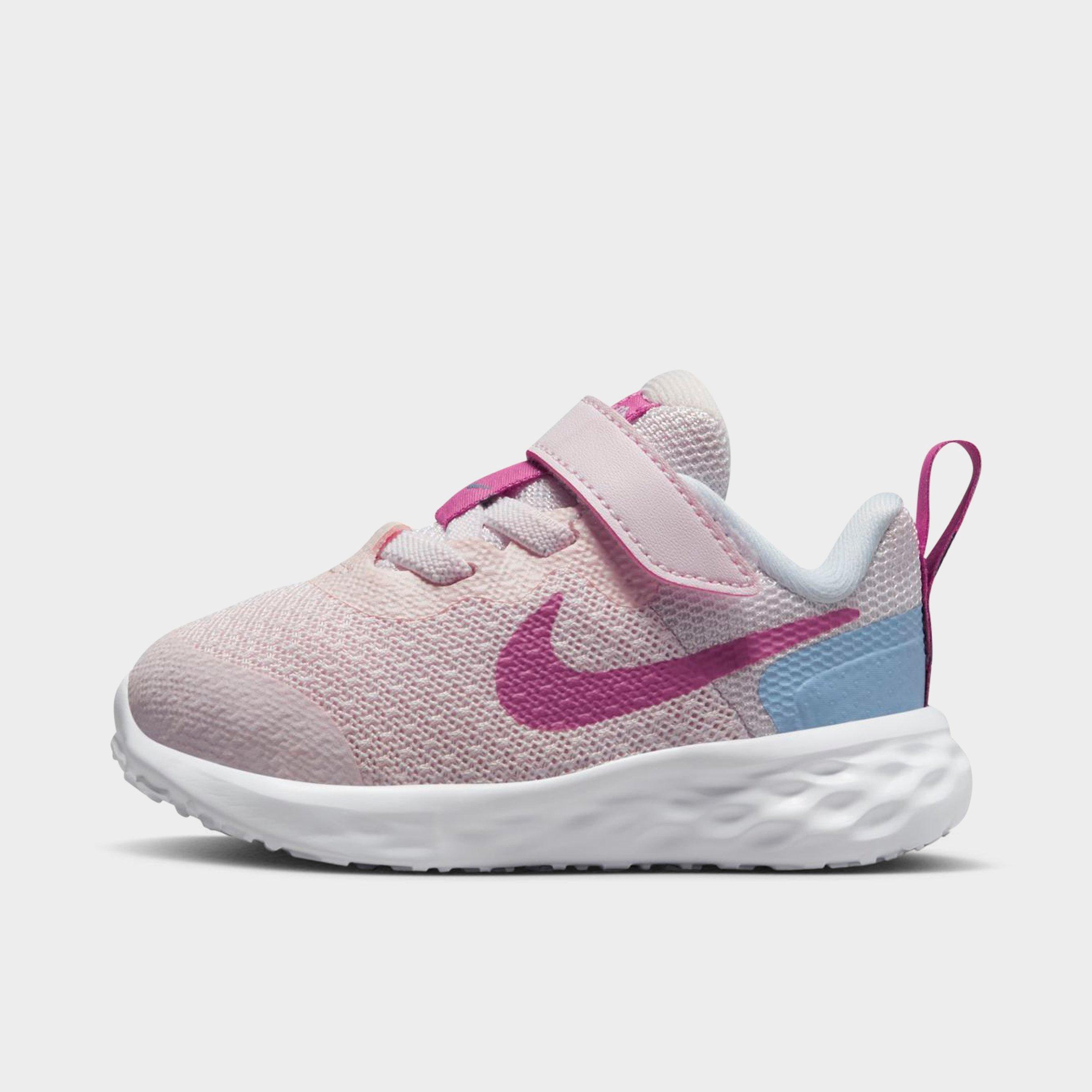 Nike Kids' Toddler Revolution 6 Casual Shoes In Pearl Pink/cobalt Bliss/football Grey/cosmic Fuchsia