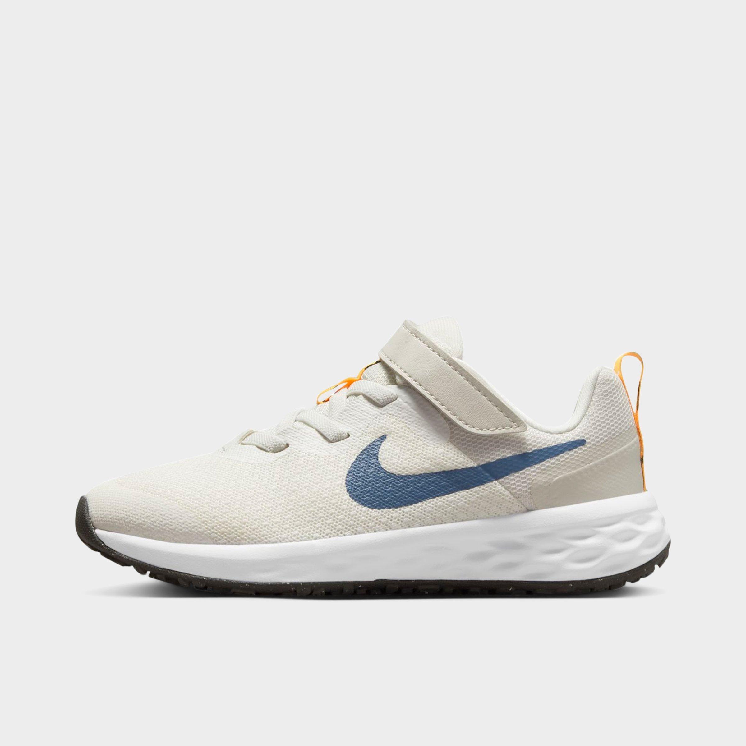 Nike Little Kids' Revolution 6 Running Shoes In Summit White/diffused Blue/light Bone/blue Lightning