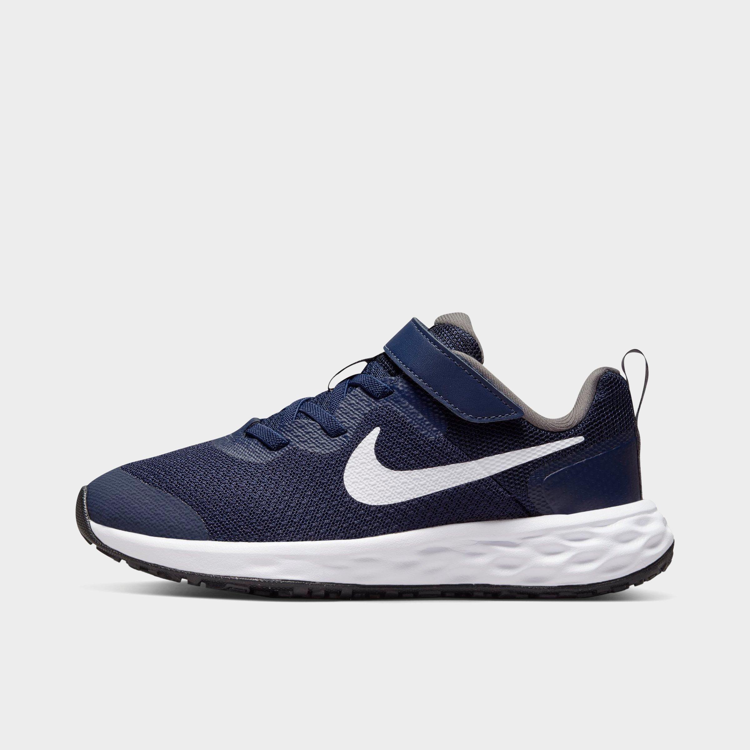 Nike Little Kids' Revolution 6 Running Shoes In Midnight Navy/white/flat Pewter