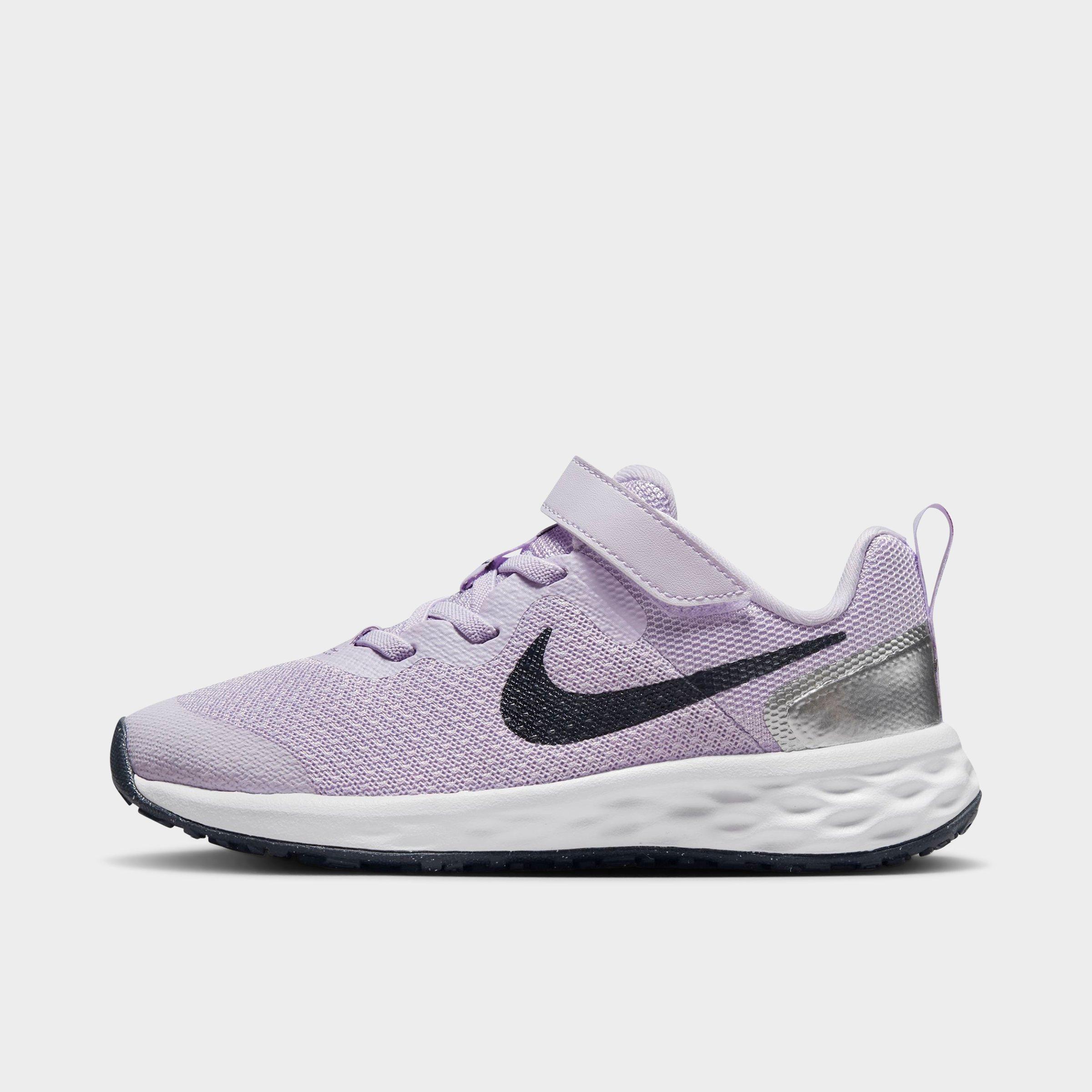 Nike Little Kids' Revolution 6 Running Shoes In Violet Frost/metallic Silver/vivid Purple/thunder Blue