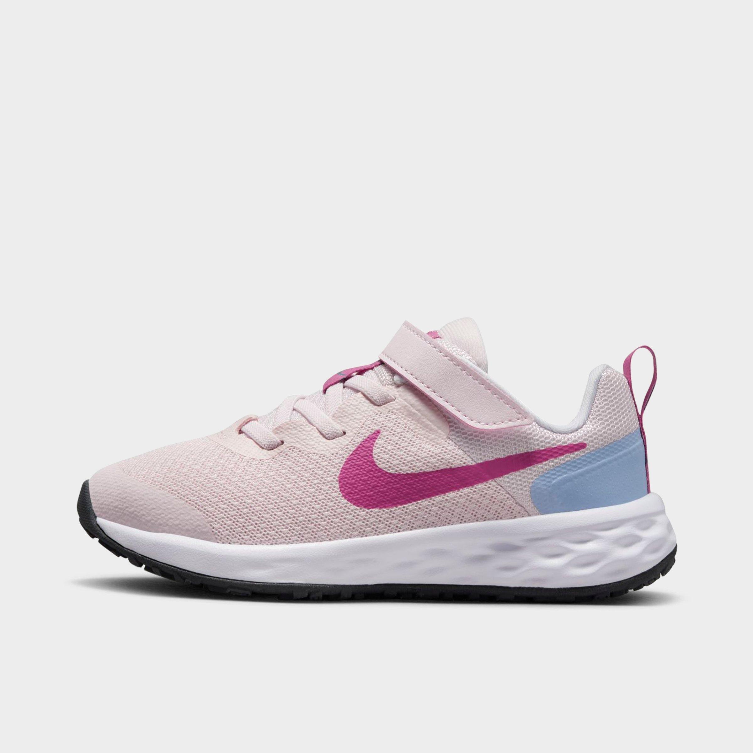 Nike Little Kids' Revolution 6 Running Shoes In Pearl Pink/cosmic Fuchsia/cobalt Bliss/football Grey