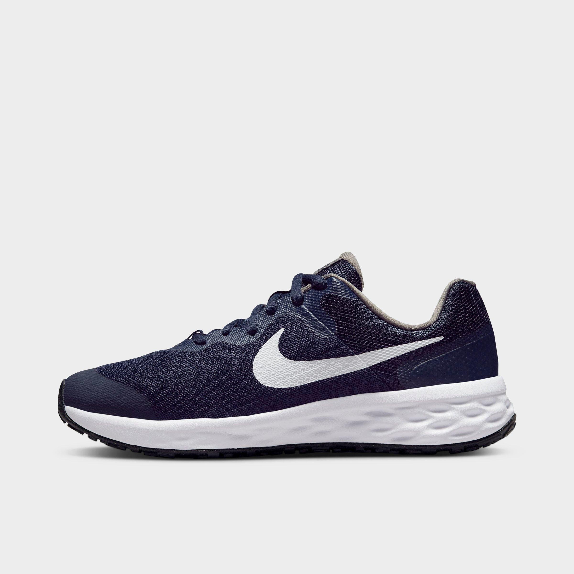 Nike Big Kids' Revolution 6 Running Shoes In Midnight Navy/flat Pewter/white