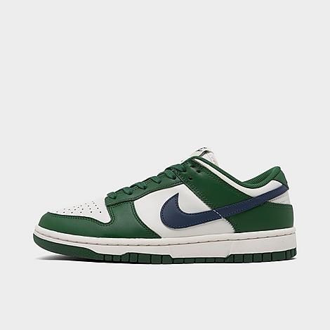 Nike Women's Dunk Low Retro Casual Shoes In Gorge Green/midnight Navy/phantom