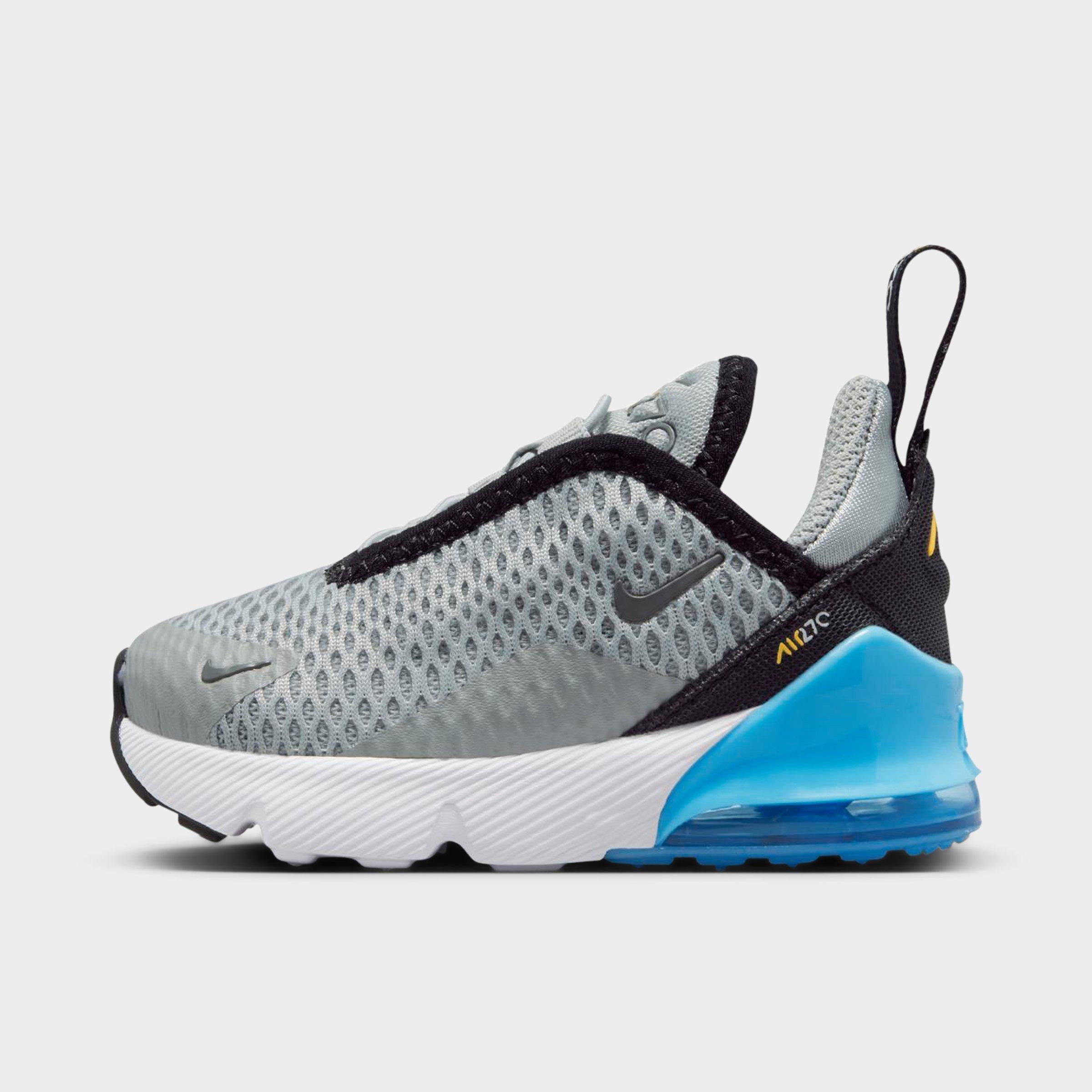 Nike Babies'  Kids' Toddler Air Max 270 Casual Shoes In Light Smoke Grey/iron Grey/laser Orange/baltic Blue