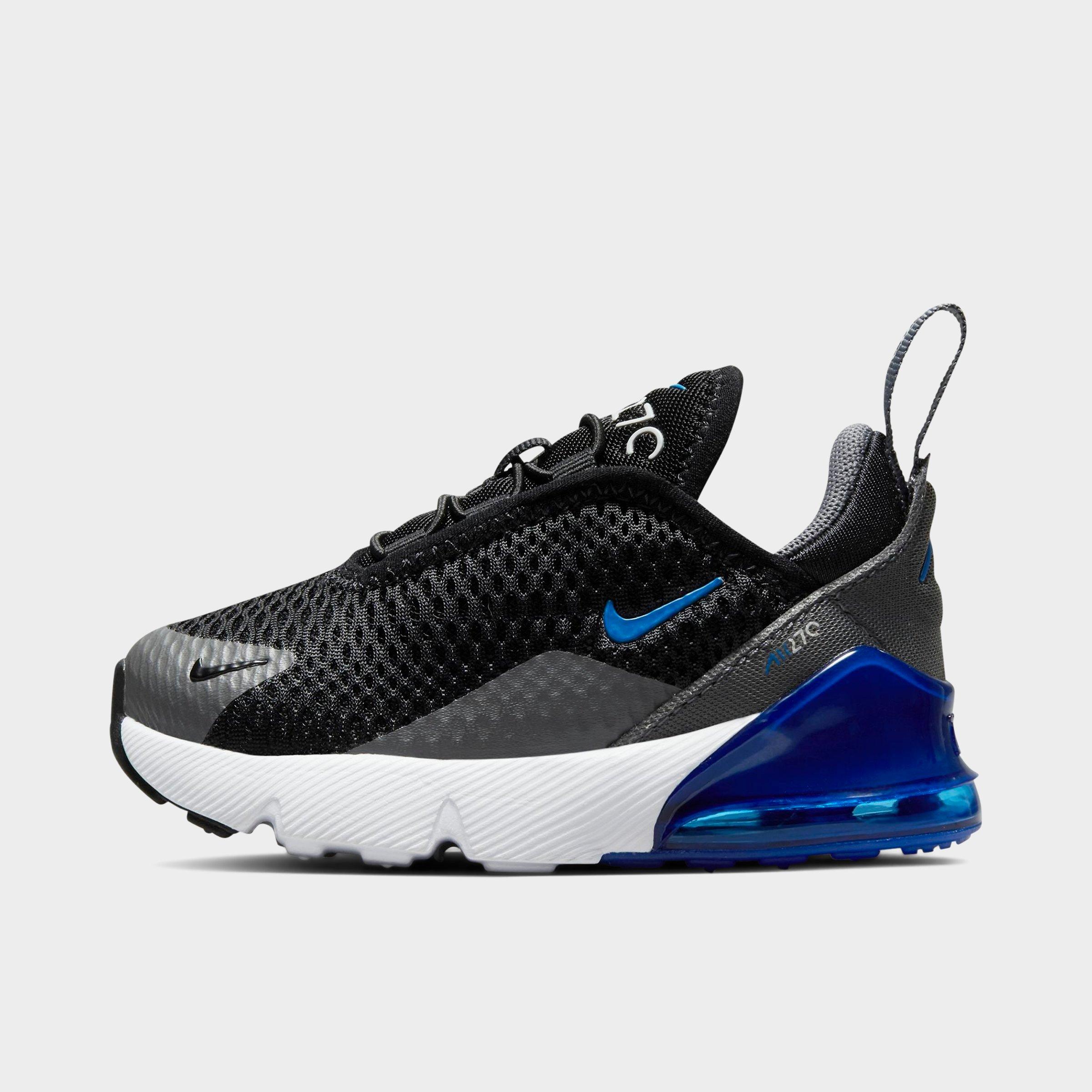 Nike Air Max 270 Baby/toddler Shoe In Black/game Royal-iron Grey-white