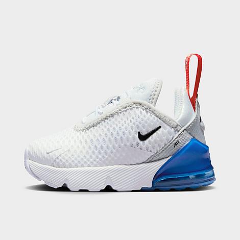 Nike Babies'  Kids' Toddler Air Max 270 Casual Shoes In White/pure Platinum/light Photo Blue/black
