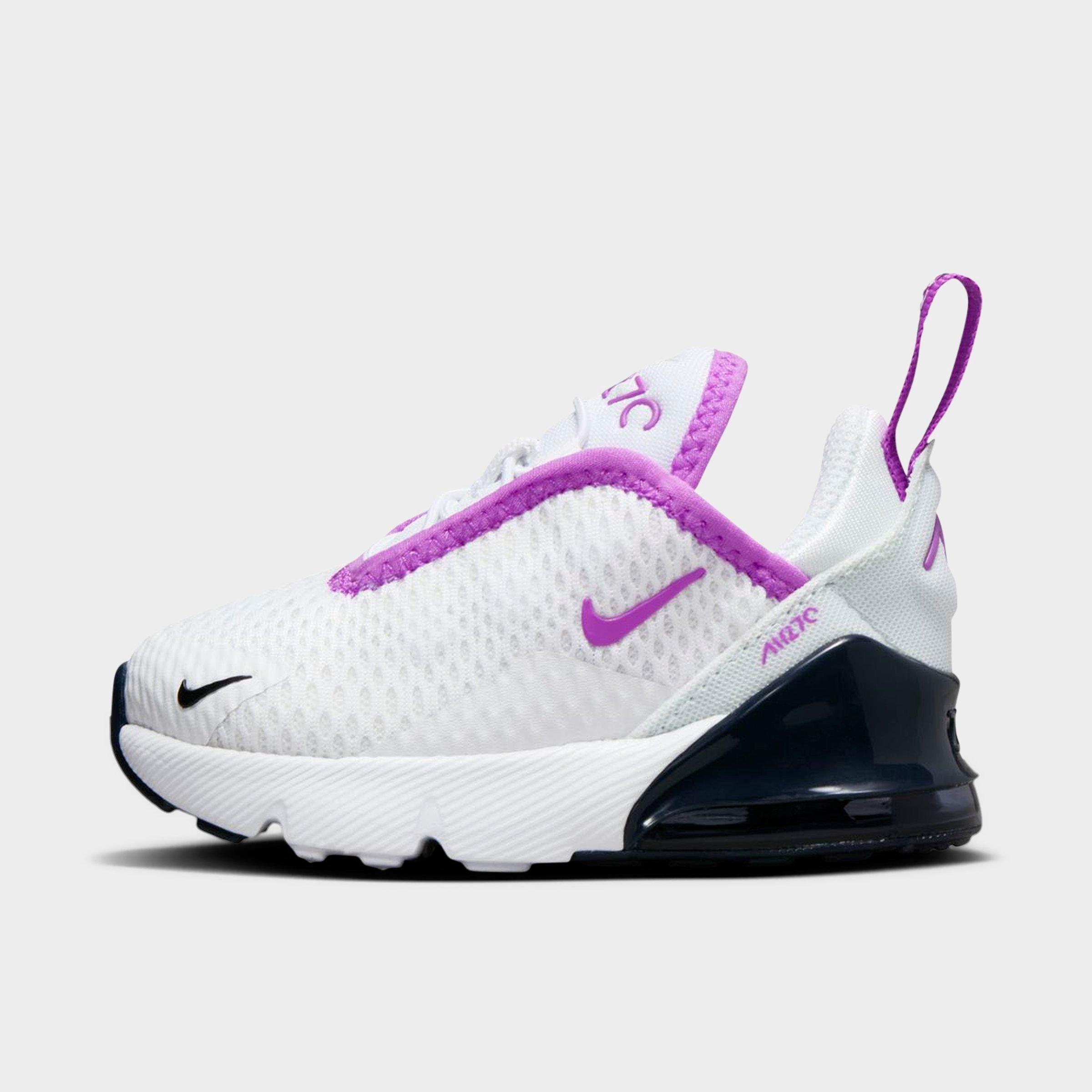 Nike Babies'  Kids' Toddler Air Max 270 Casual Shoes In White/dark Obsidian/fuchsia Dream