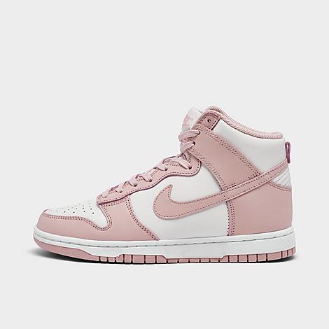 Nike Women's Dunk High Retro Casual Shoes In Phantom/pink Oxford/white