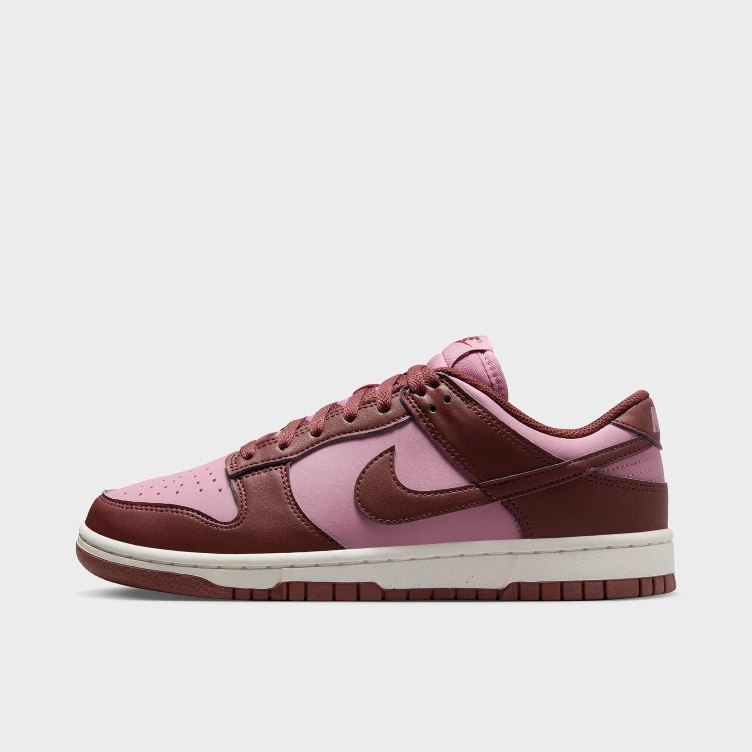 Nike Women's Dunk Low Next Nature Casual Shoes in White/Elemental Pink/Dark Pony Size: 5.0