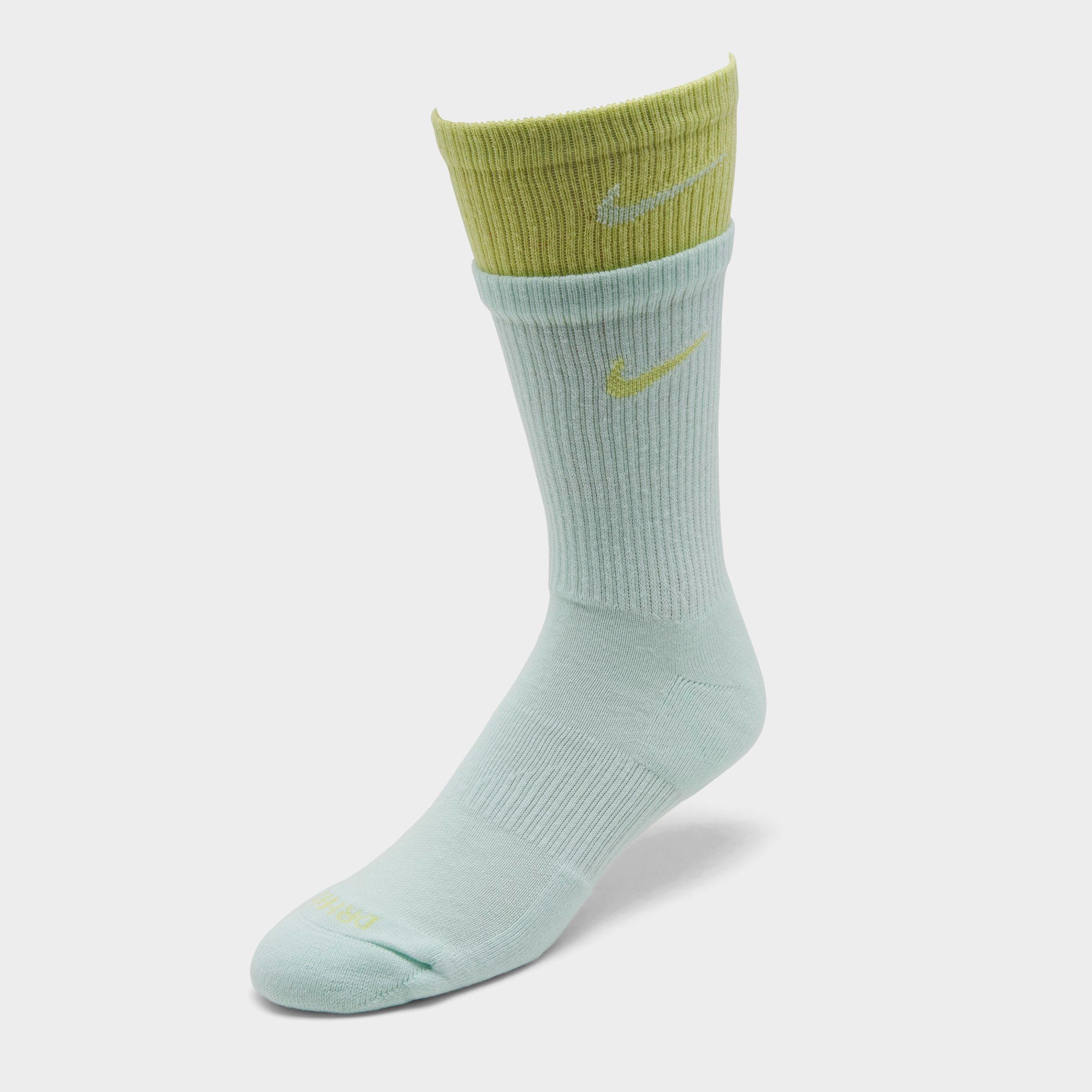 Nike Everyday Plus Cushioned Training Crew Socks In Barely Green/limelight/barely Green