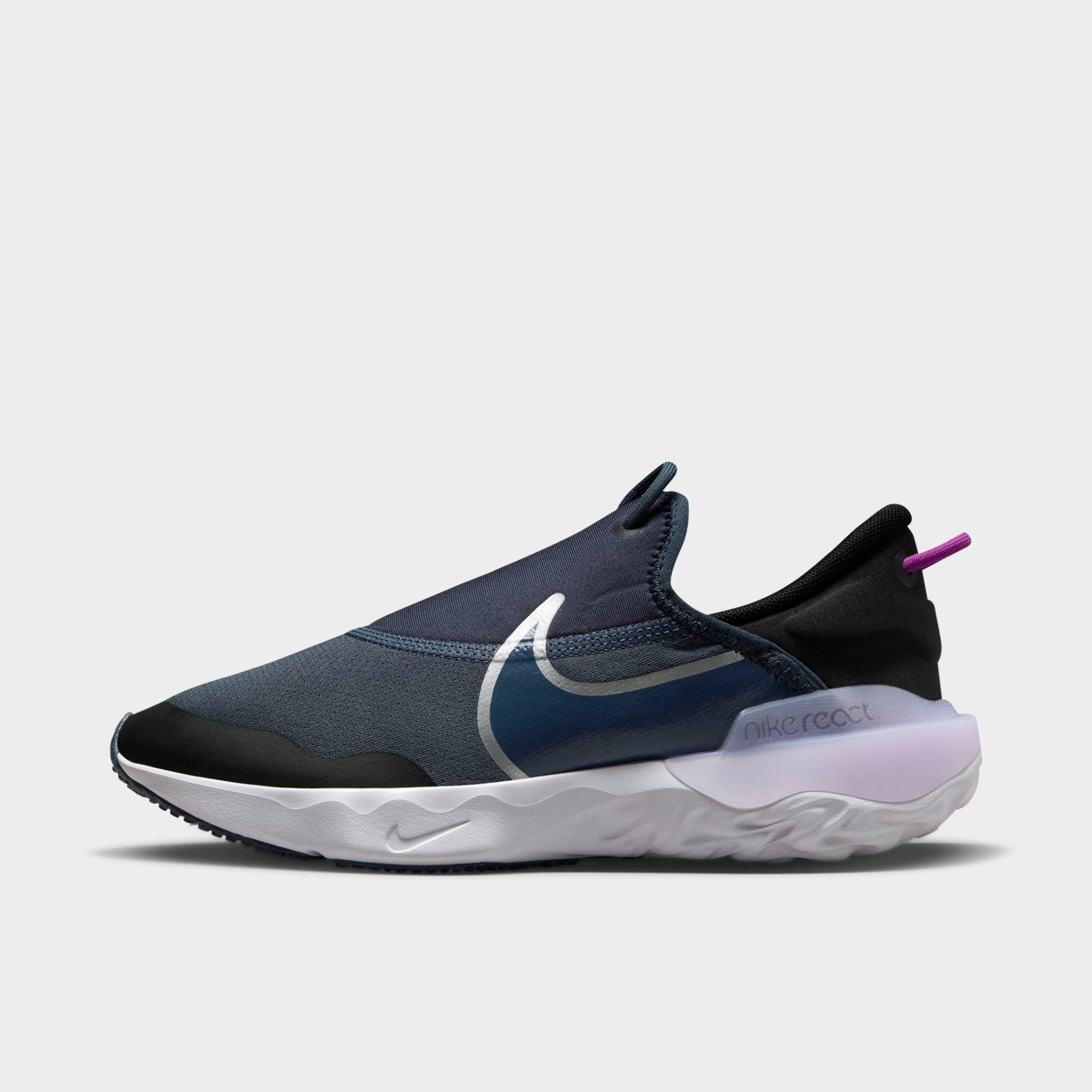 Nike Big Kids' React Flow Running Shoes In Thunder Blue/violet Frost/vivid Purple/metallic Silver