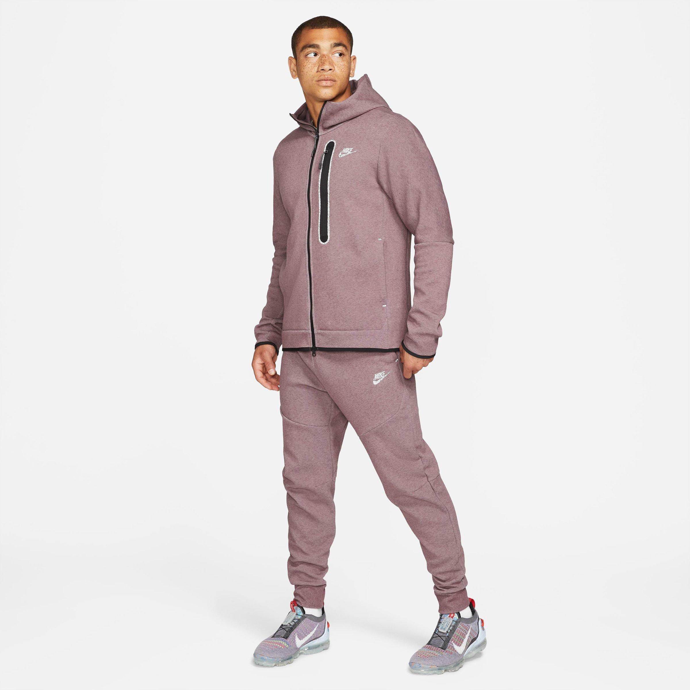 Nike Men's Sportswear Tech Fleece Jogger Pants In Dark Wine/heather