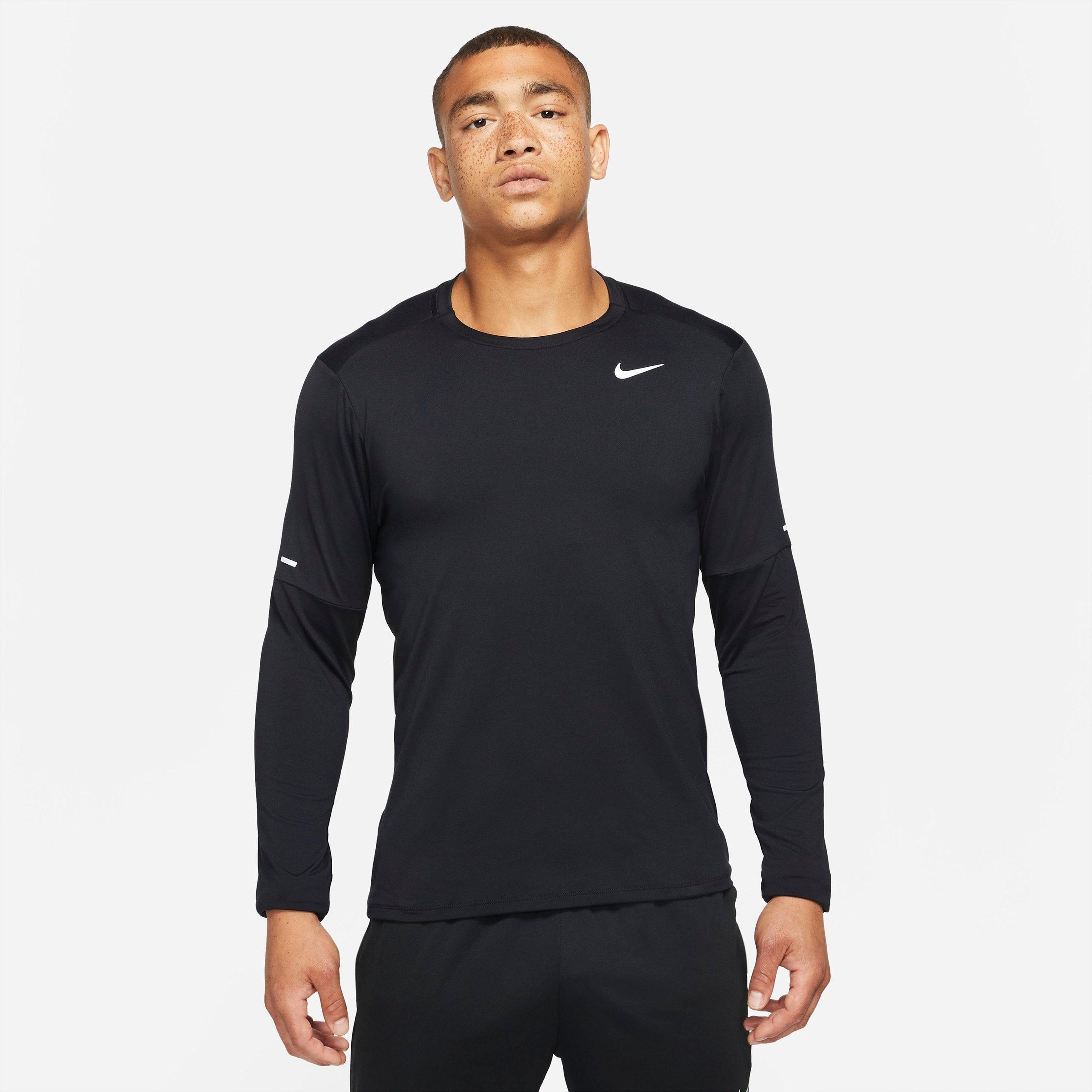 Shop Nike Men's Dri-fit Element Running Crew Top In Black