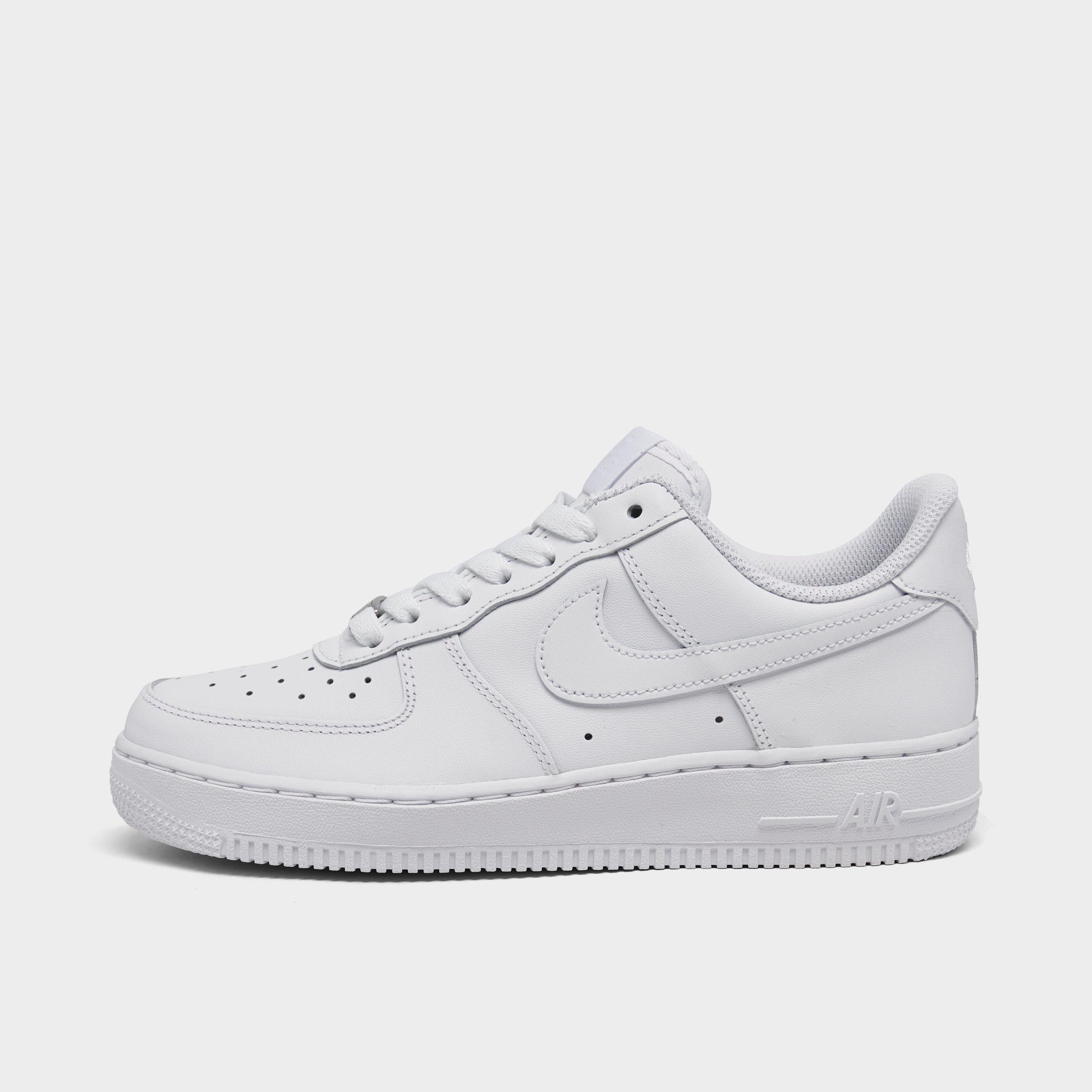 Nike Women's Air Force 1 Low Casual Shoes in White/White Size 8 Leather