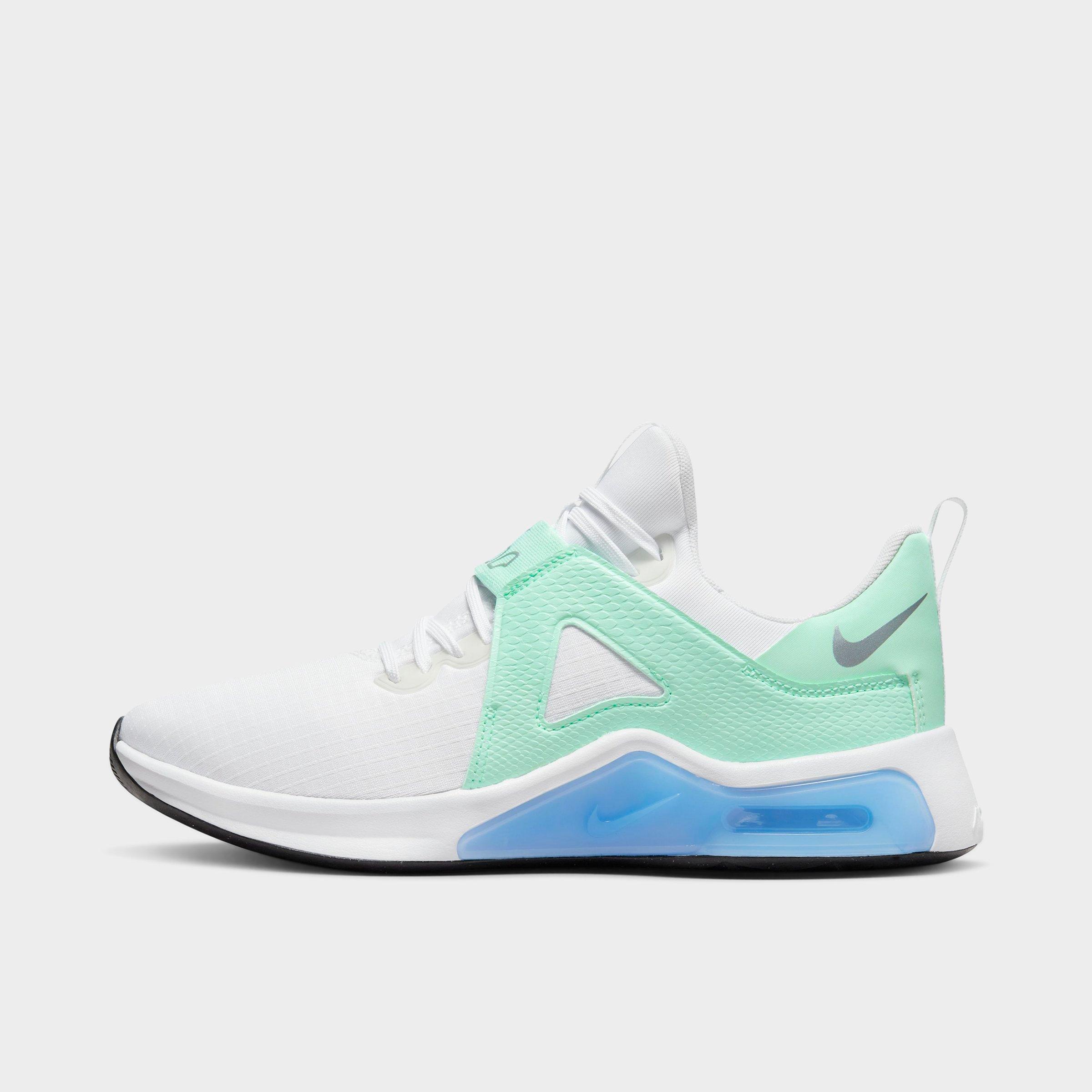Nike Women's Air Max Bella Tr 5 Training Shoes In White/metallic Silver/mint Foam/university Blue/black