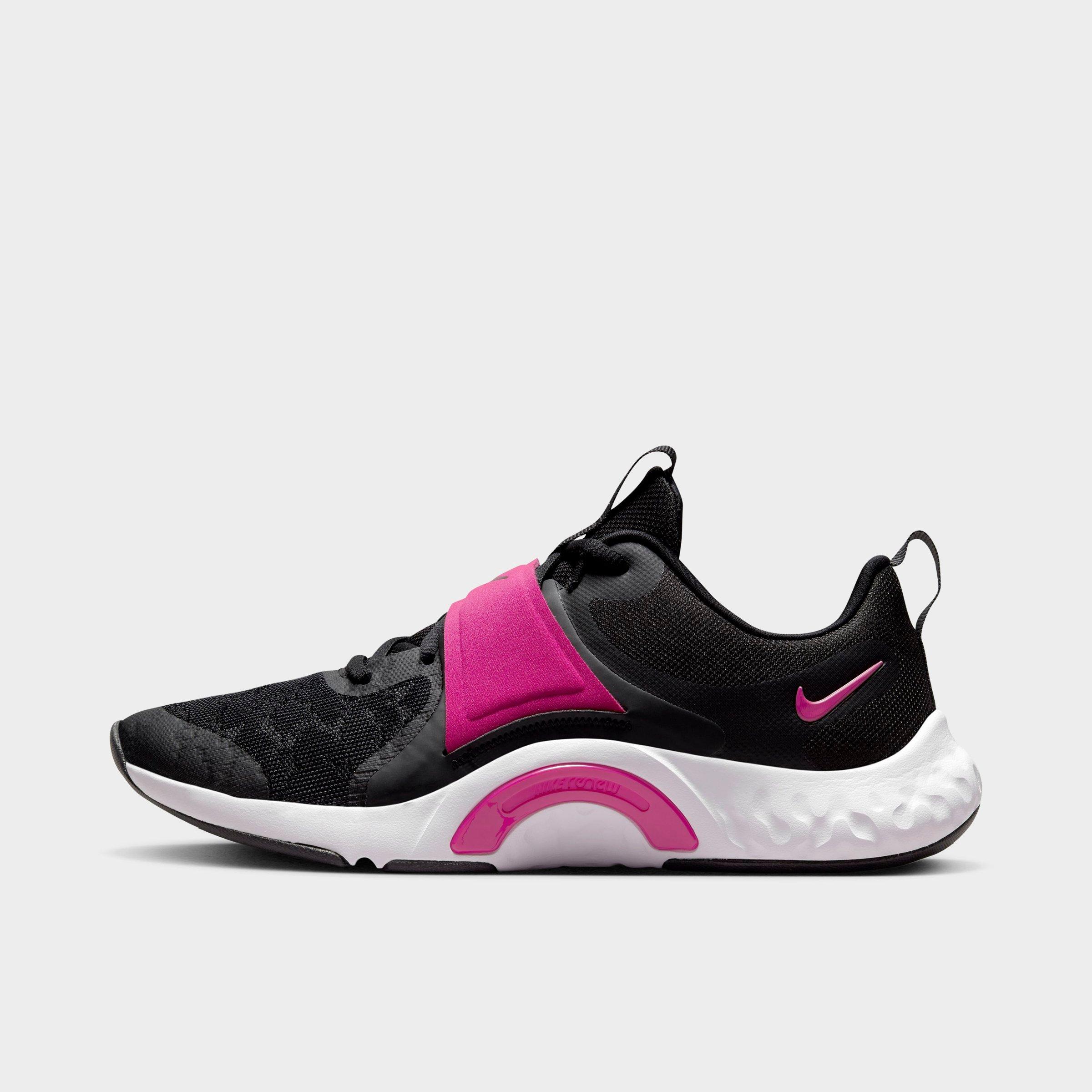 Nike Women's Renew In-season Tr 12 Training Shoes In Black/active Pink/dark Smoke Grey/white