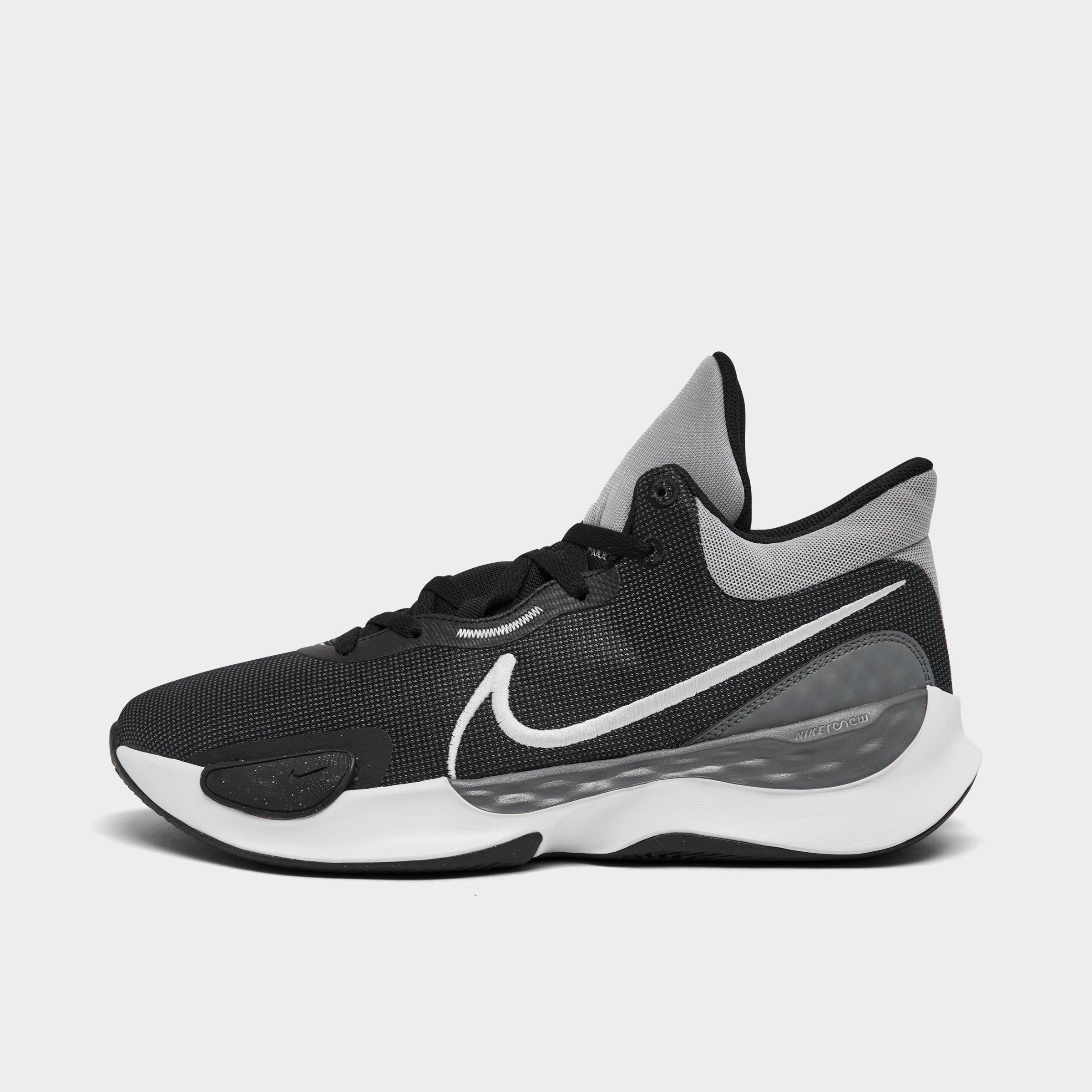 Nike Men's Renew Elevate 3 Basketball Shoes in Black/White/Wolf Grey Size: 7.0