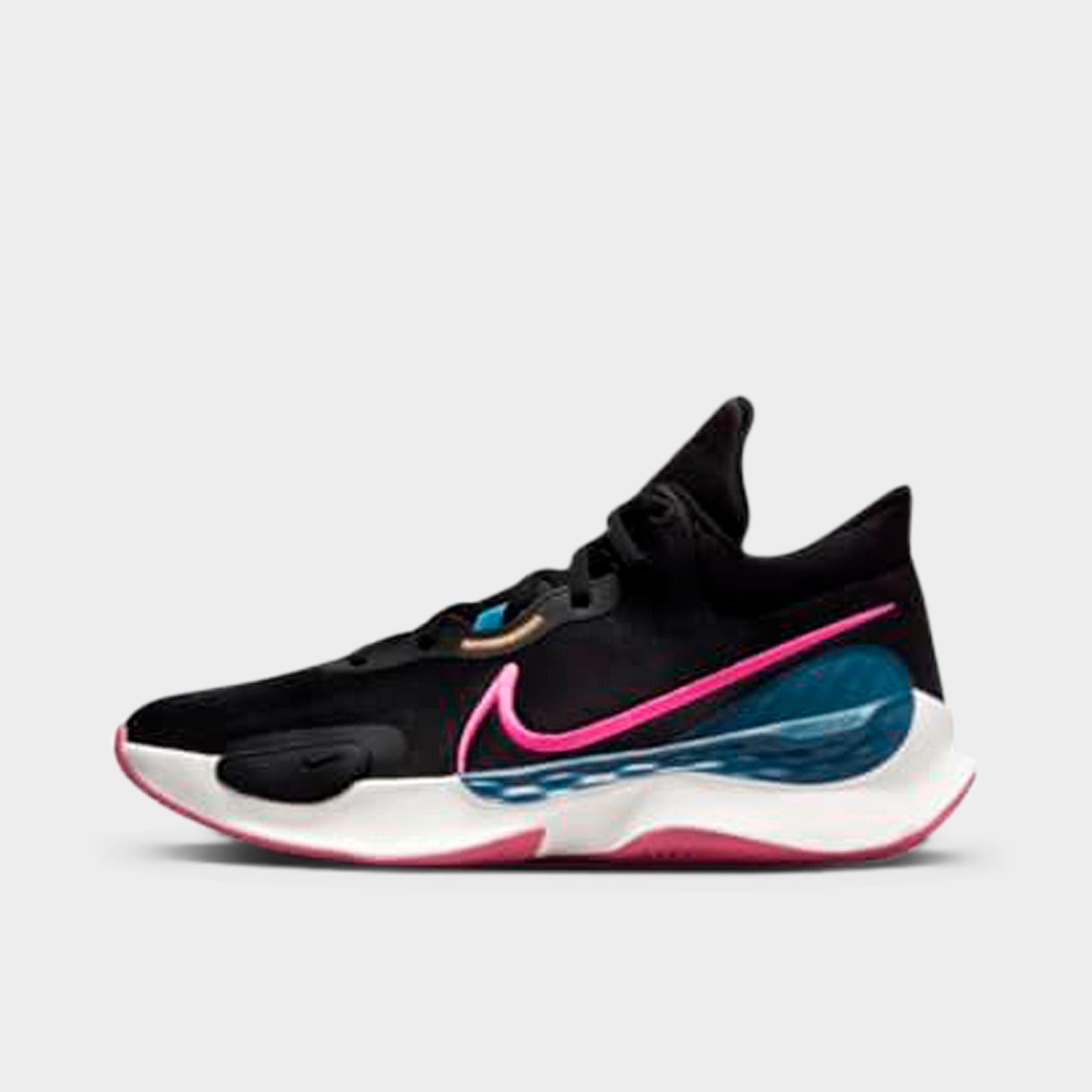Nike Renew Elevate 3 Basketball Shoes Size 13.0 In Black/valerian Blue/desert Berry/pinksicle