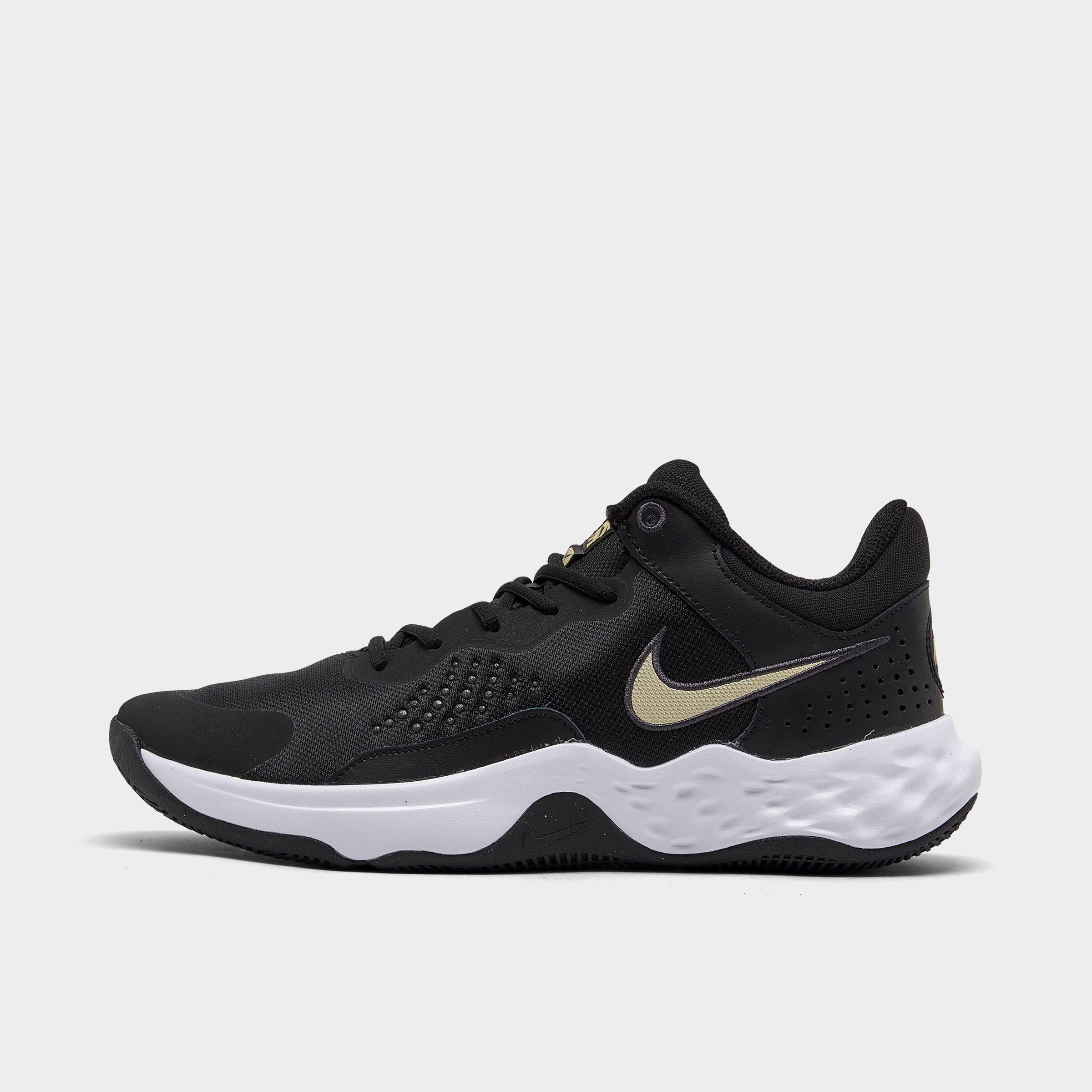 Nike Men's Fly By Mid 3 Basketball Shoes In Black/anthracite/white/metallic Gold Star