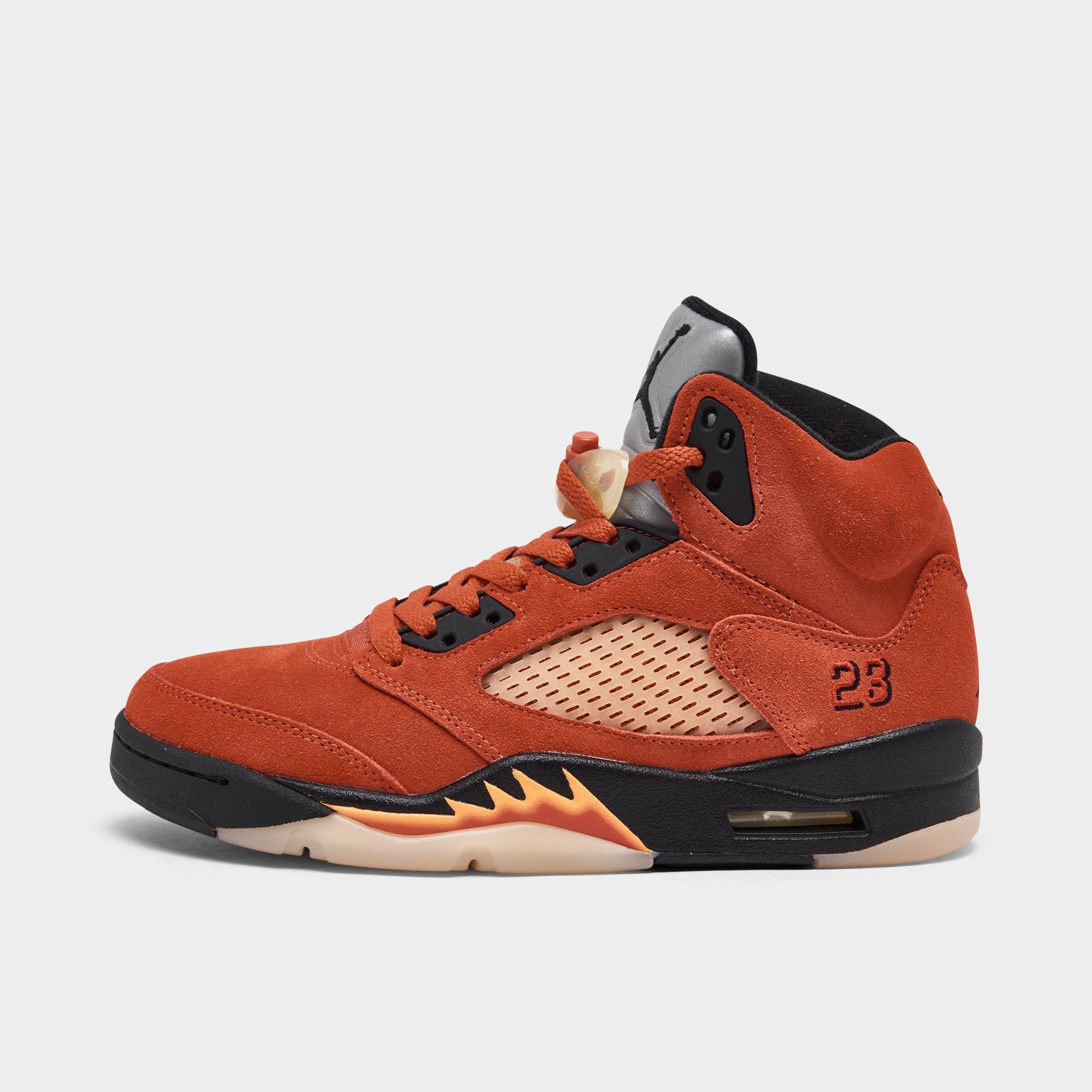 UPC 196153960053 product image for Women's Air Jordan Retro 5 Basketball Shoes in Red/Martian Sunrise Size 8.0 Leat | upcitemdb.com