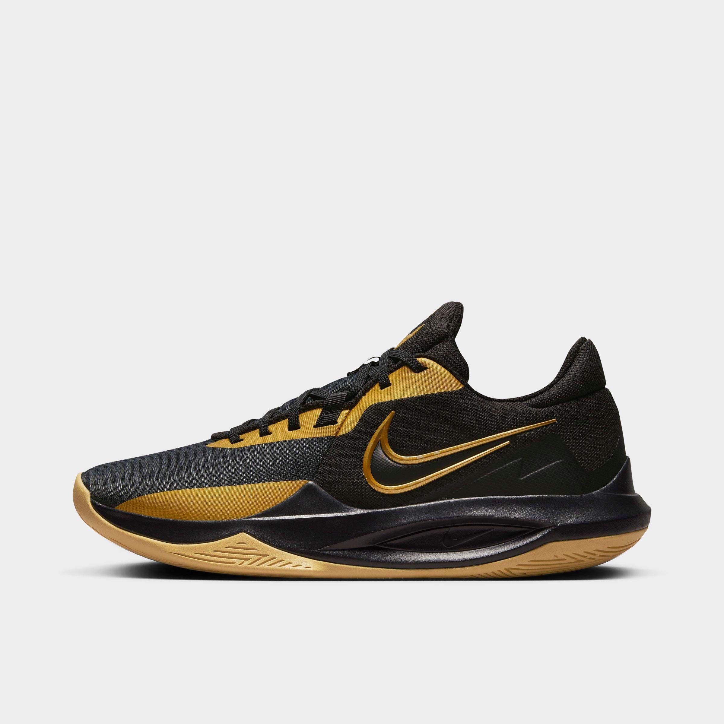 Nike Men's Precision 6 Basketball Shoes In Black/metallic Gold