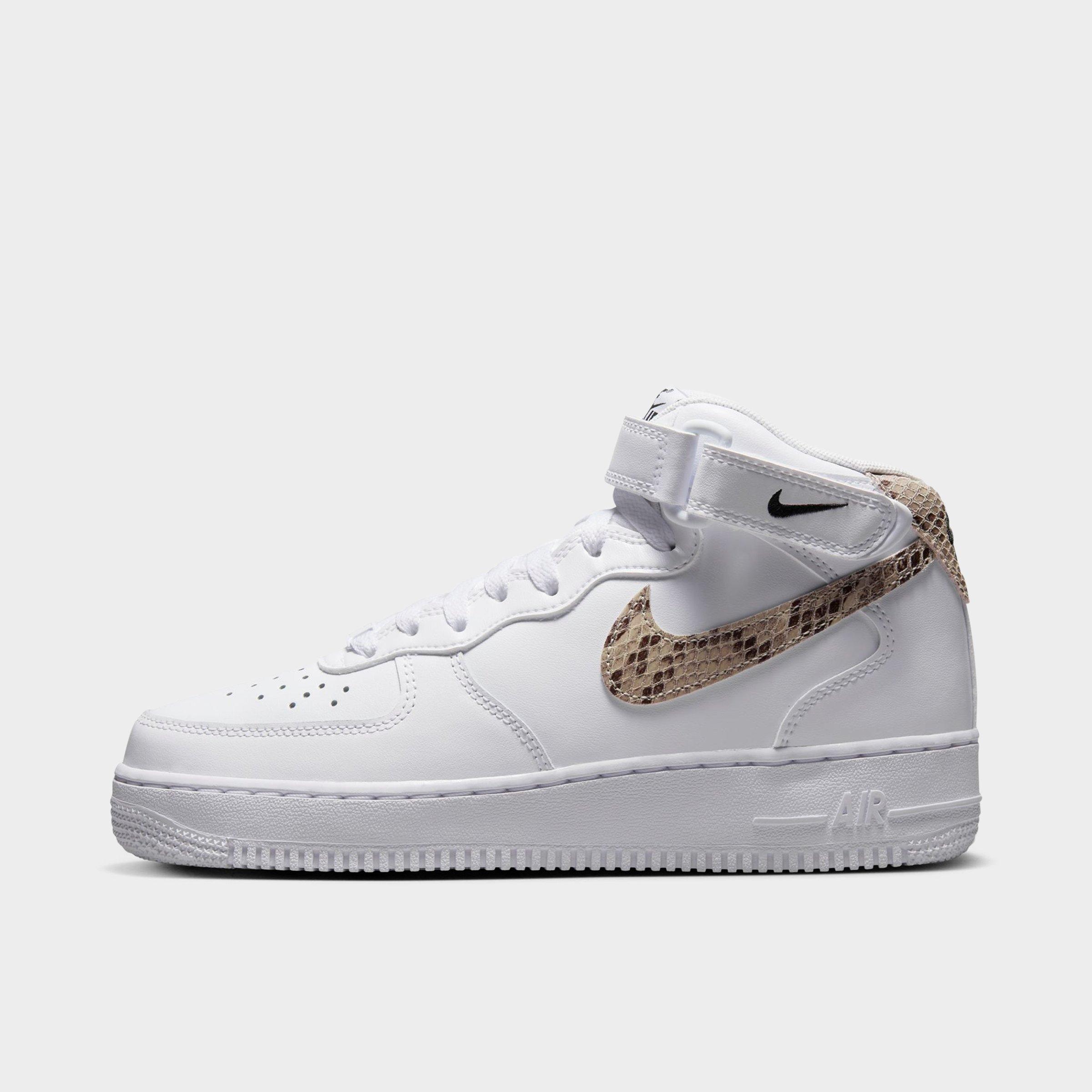 Nike Women's Air Force 1 '07 Mid Casual Shoes In White/sanddrift/black
