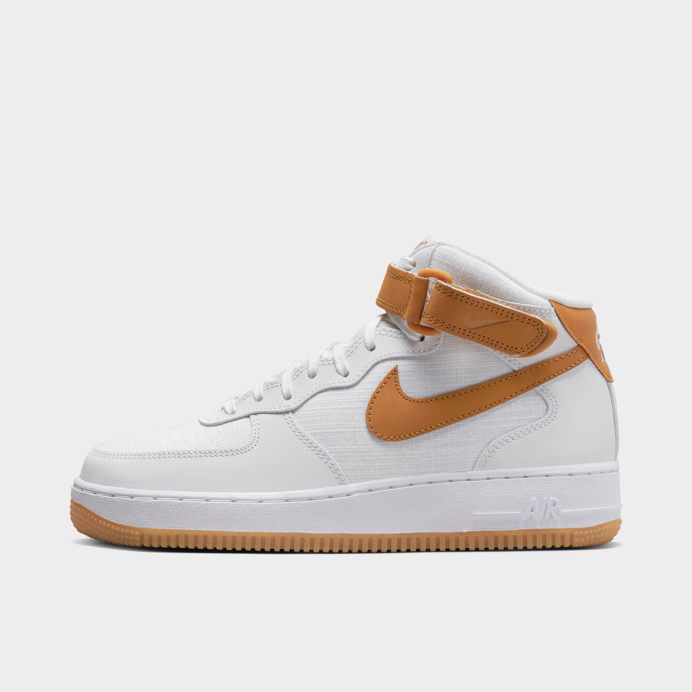 Nike Women's Air Force 1 '07 Mid Shoes In Summit White/desert Ochre/summit White/white