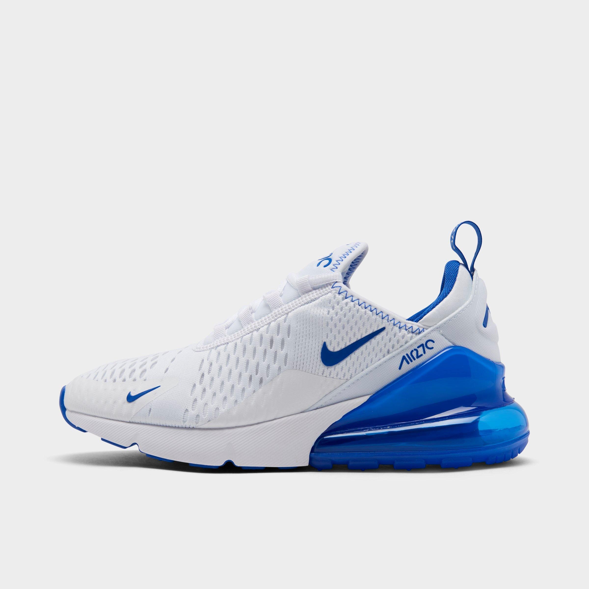 Nike Men's Air Max 270 Casual Shoes In White/racer Blue/game Royal