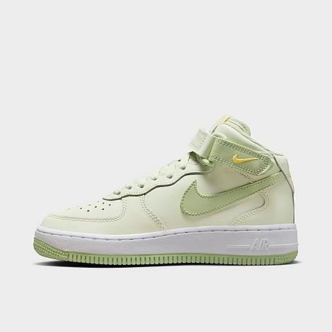 Nike Big Kids' Air Force 1 Mid '07 Le Casual Shoes In Sea Glass/melon Tint/white/honeydew
