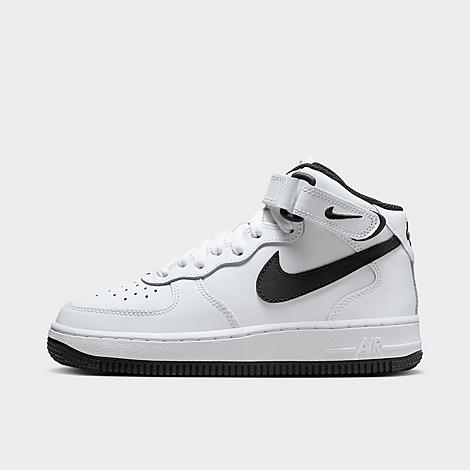 Nike Big Kids' Air Force 1 Mid '07 Le Casual Shoes In White/black/white