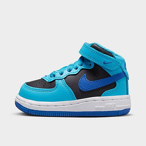 Nike Babies'  Kids' Toddler Air Force 1 Mid Casual Shoes In Blue Lightning/racer Blue/black