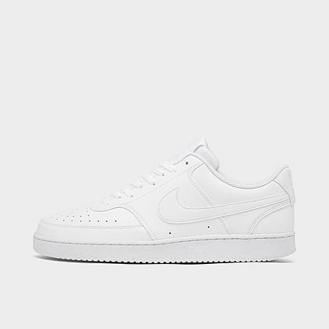 Shop Nike Men's Court Vision Low Next Nature Casual Shoes In White/white/white